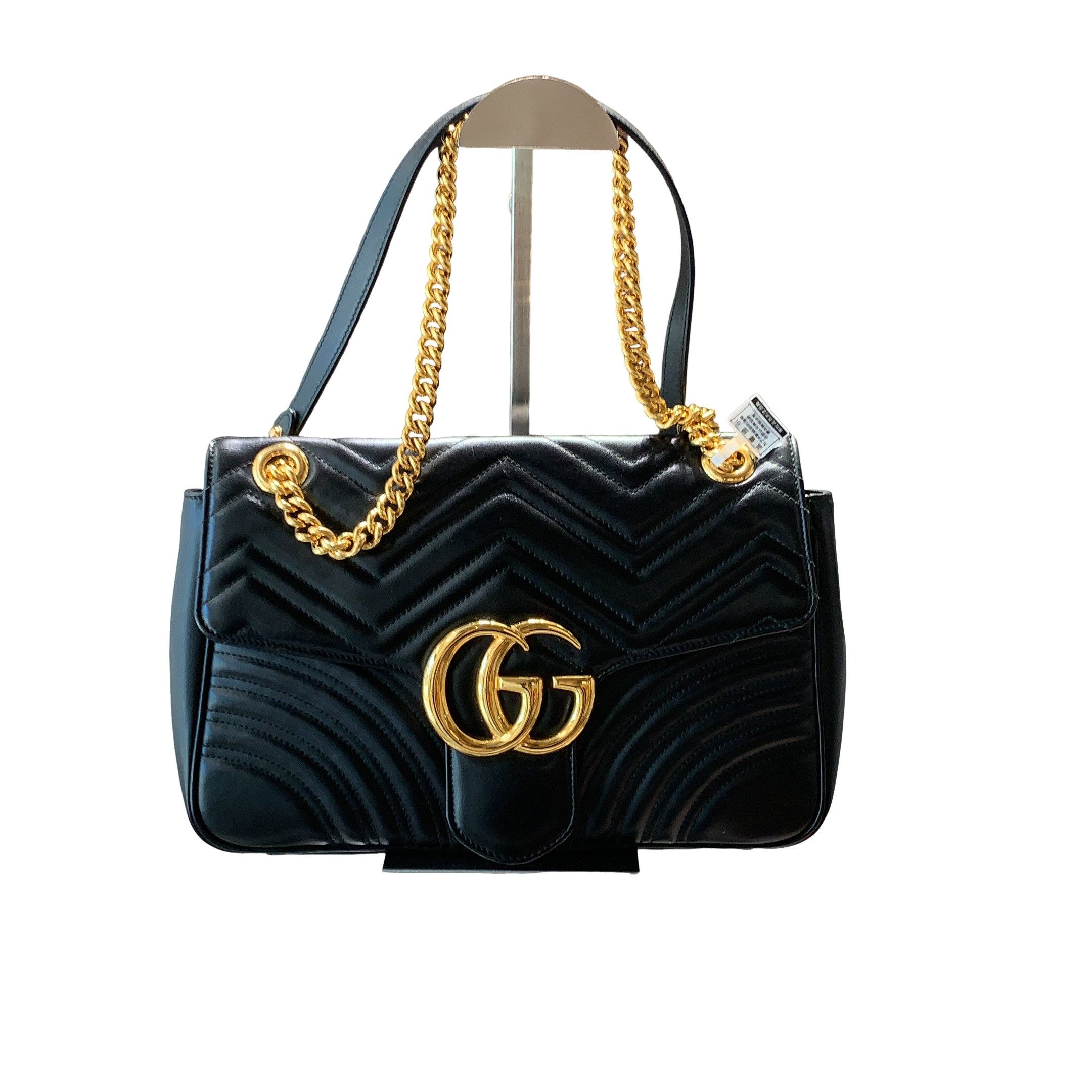 Gucci Gucci GG Marmont Leather Quilted Chain Bag Size ONE SIZE - 1 Thumbnail