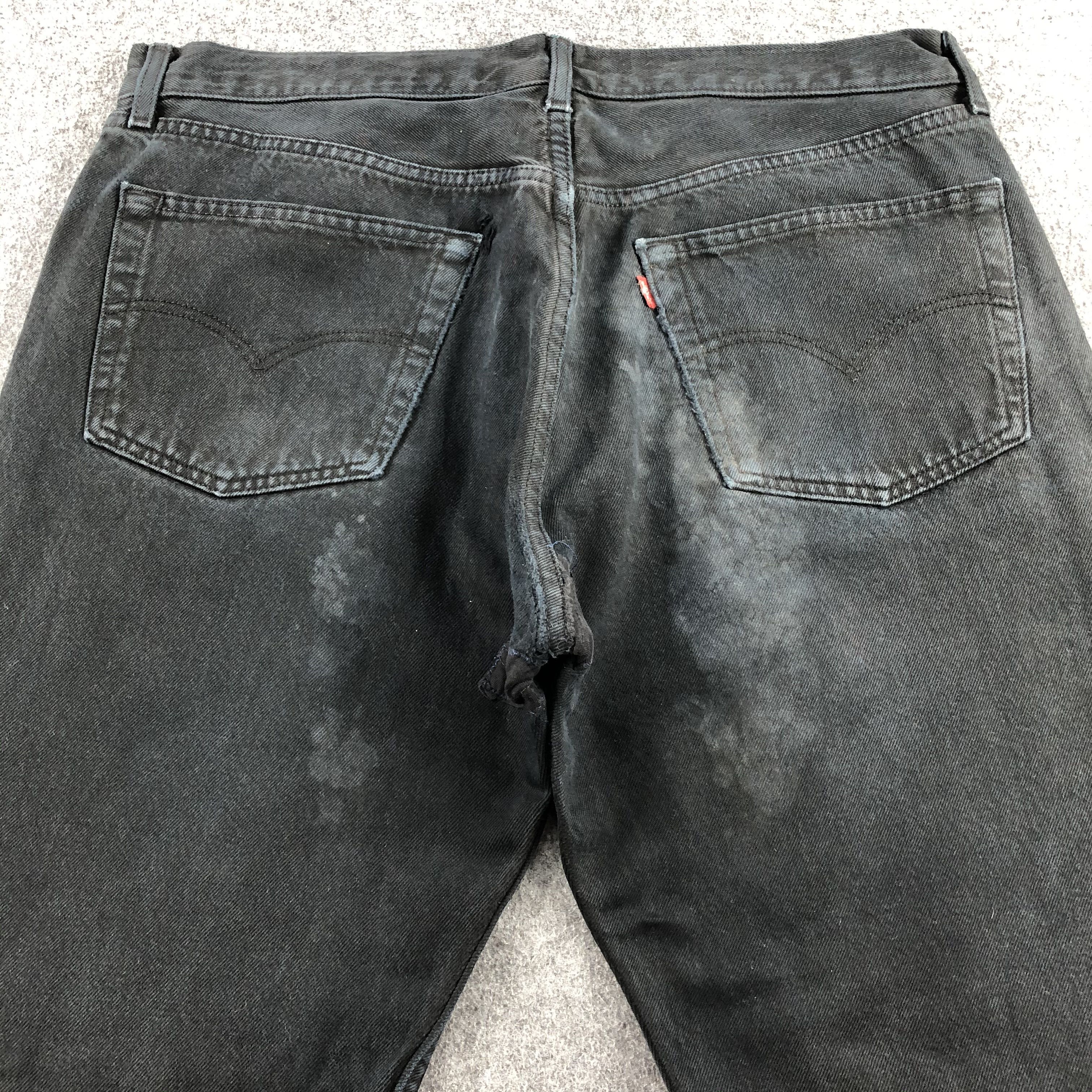 Levi's 90s Vintage Ripped Levis 501 Earth Tone Jeans-J1646 Size US 37 - 4 Thumbnail