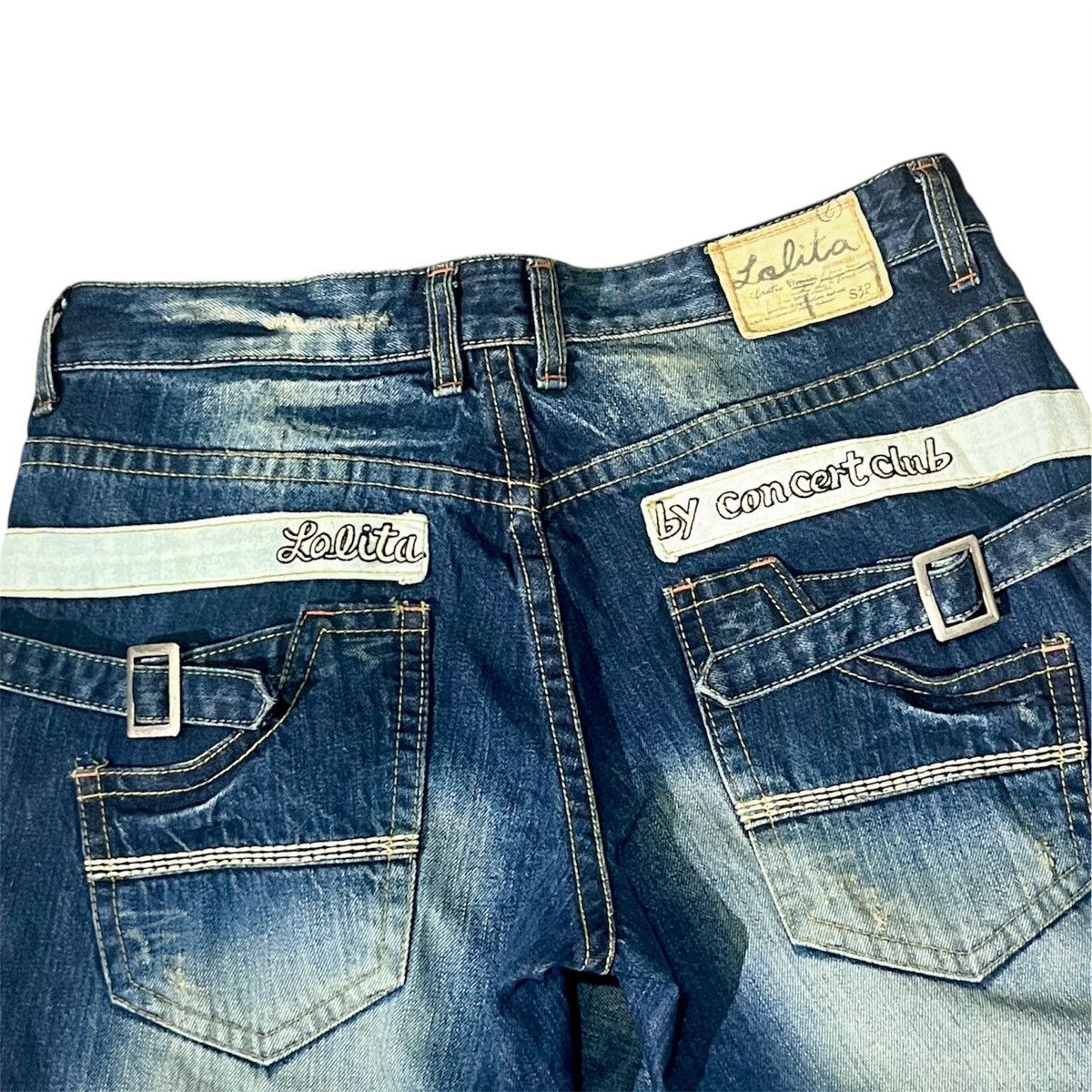 If Six Was Nine × Japanese Brand Lolita Concert Club Blue Jean y2k vkeii Size 33" - 3 Thumbnail