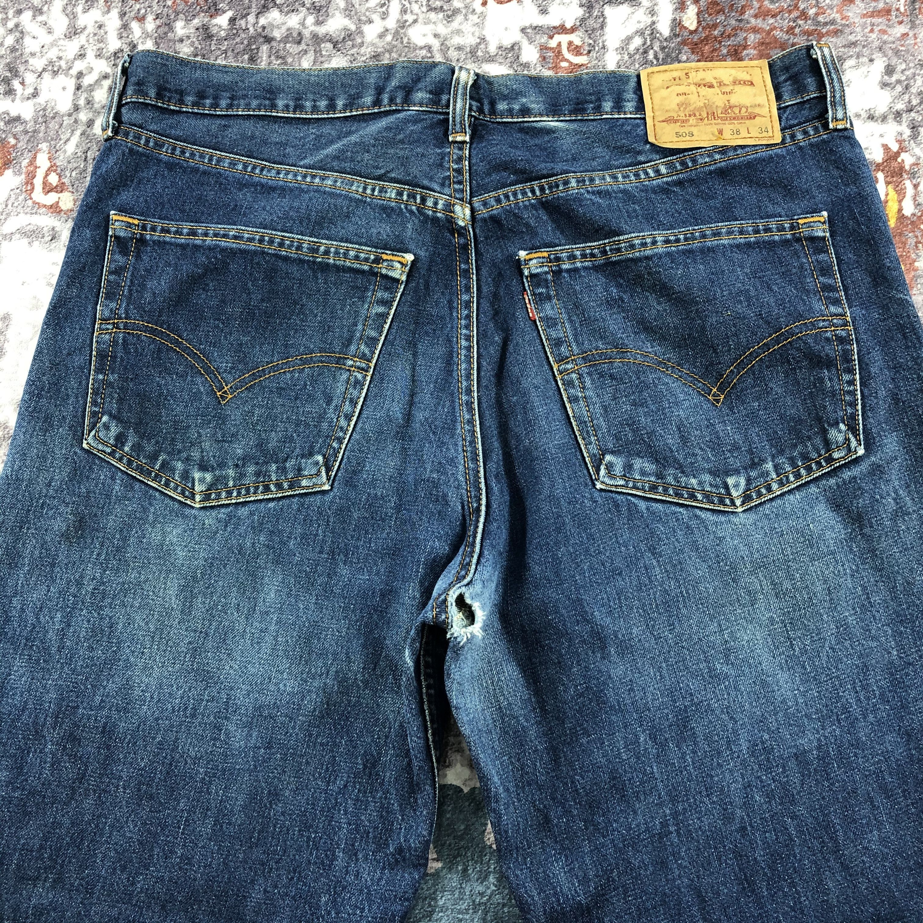 Levi's × Vintage Vintage 90s Blue Wash Levis 508 Jeans-JM2315 Size US 37 - 6 Thumbnail