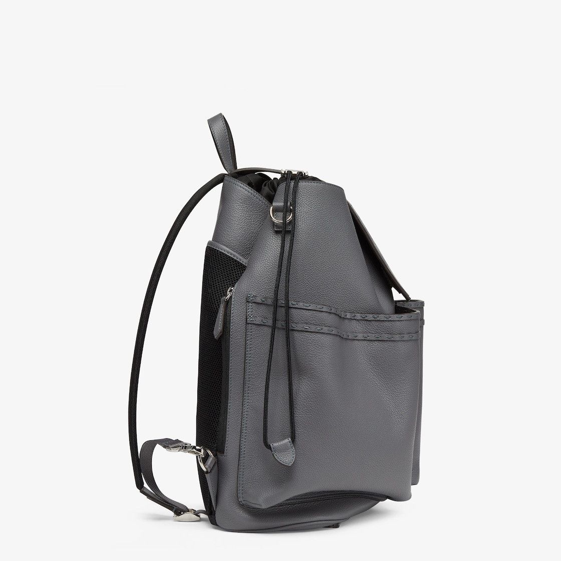 Fendi o1s1wg111225 Size:OS/Roma Leather Fendi Strike Large in Grey Size ONE SIZE - 2 Thumbnail