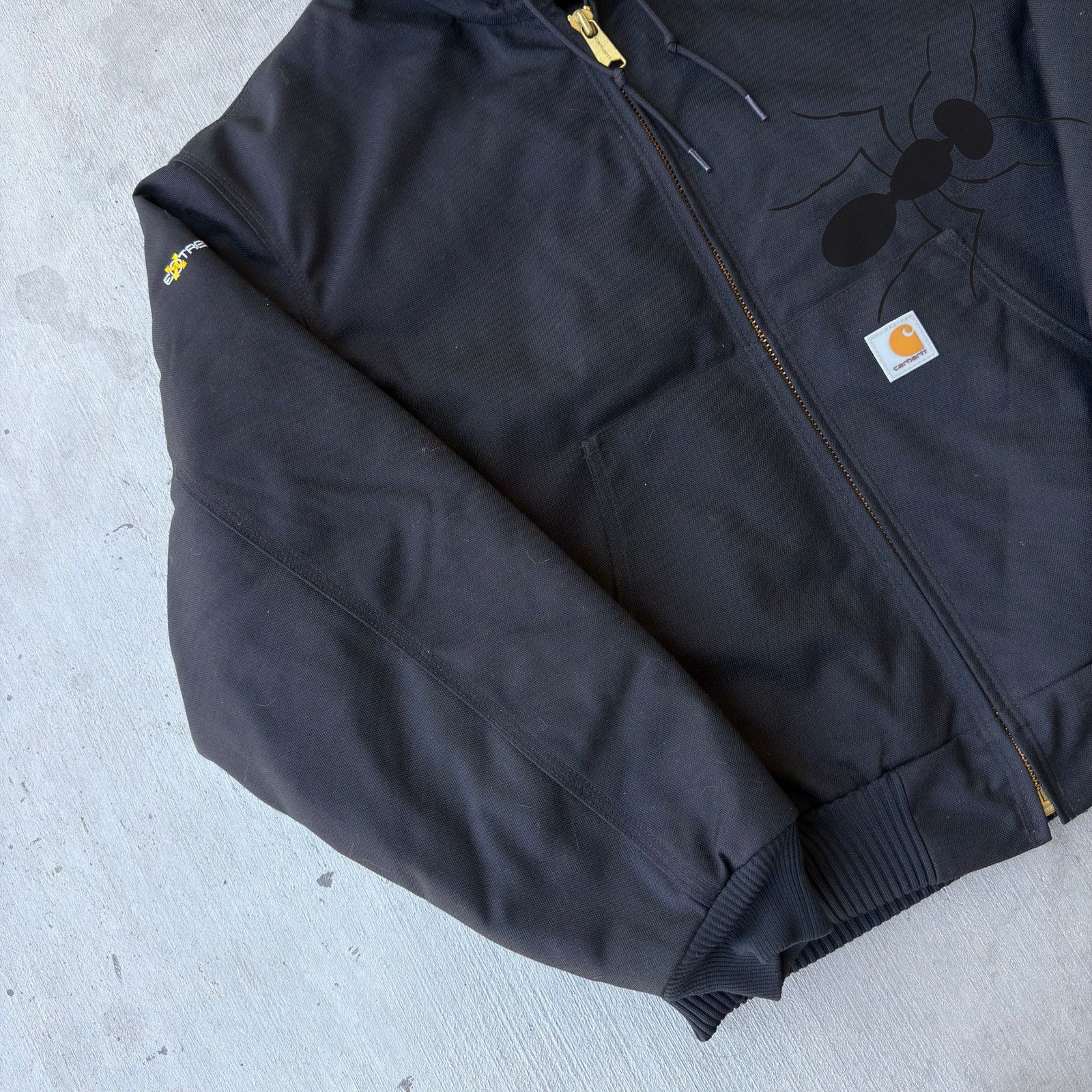 Carhartt × Vintage Carhartt J133 black hooded work wear jacket Size US L / EU 52-54 / 3 - 2 Thumbnail