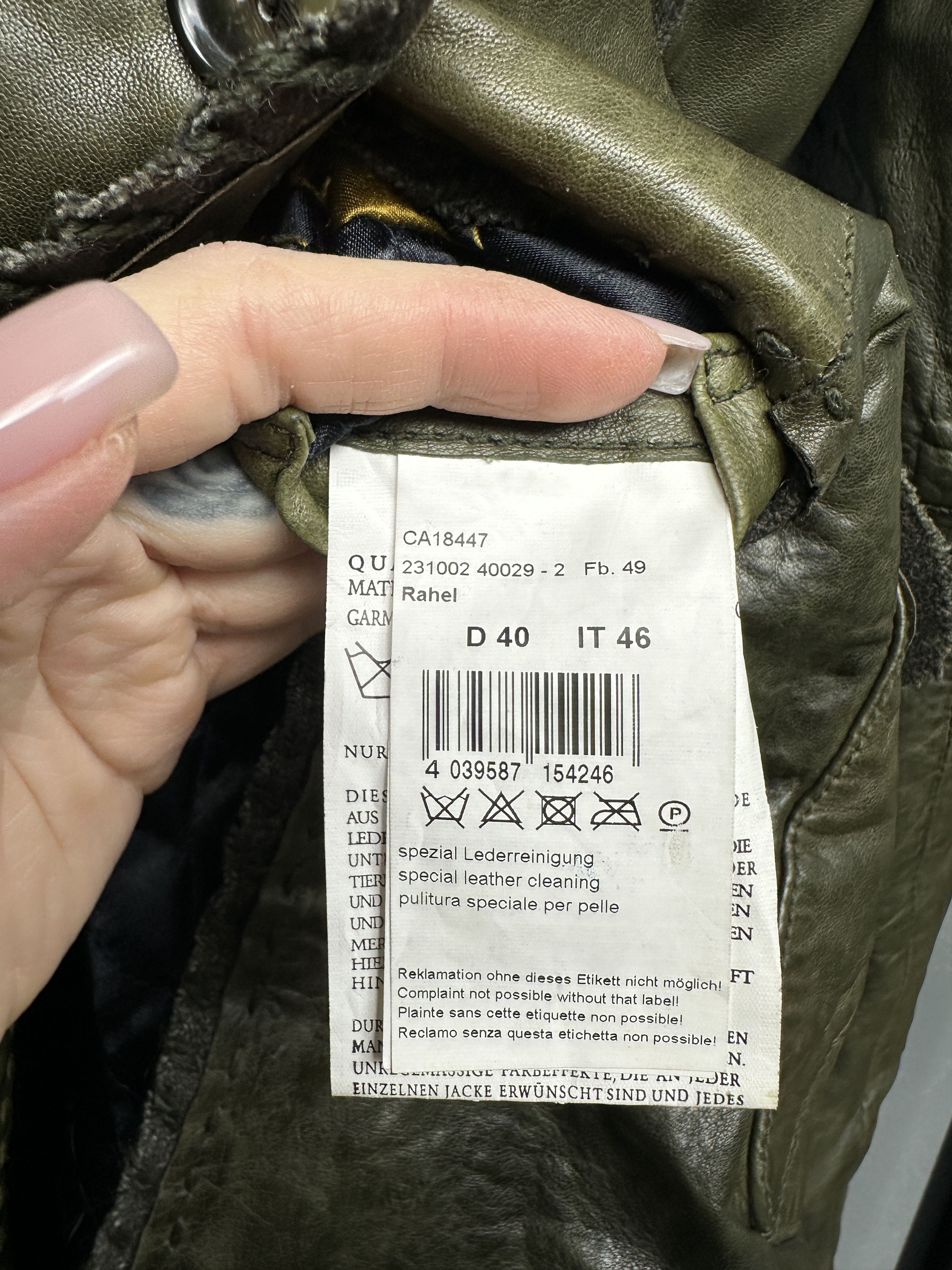 Milestone Milestone Womens Leather Long Jacket Size L / US 10 / IT 46 - 8 Thumbnail