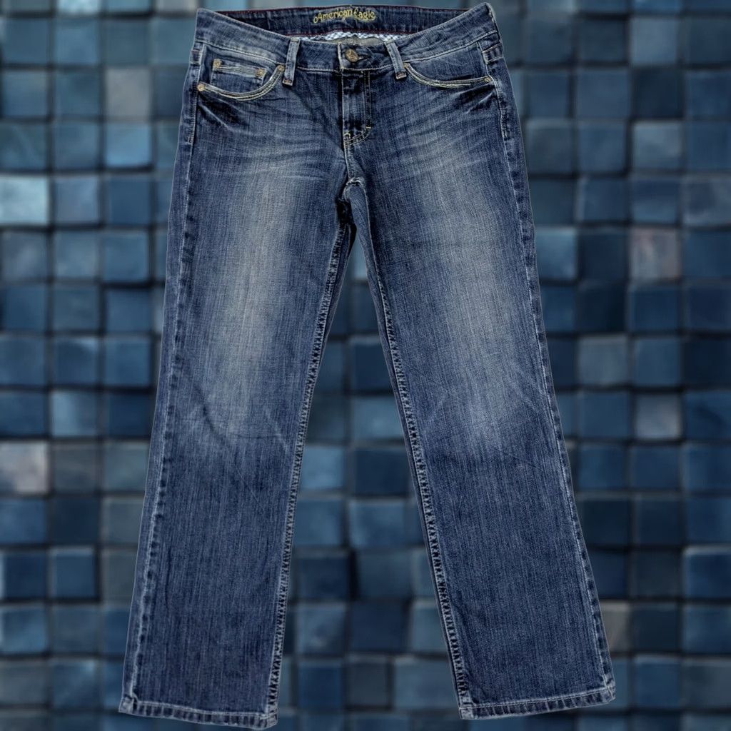 American Eagle Outfitters American Eagle Outfitters Jeans High Rise Straight Hipster Denim Women 8 Reg 30x27 Blue 90s Grunge Hipster 5-Pocket Stretch Regular Vintage: No Size 30" / US 8 / IT 44 - 1 Thumbnail