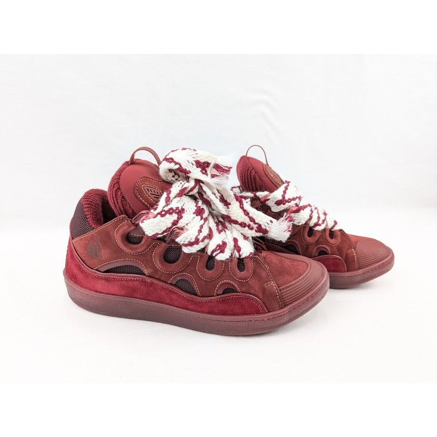 Lanvin o1rshd1 Curb Sneakers in Burgandy Size US 11 / EU 44 - 13 Thumbnail