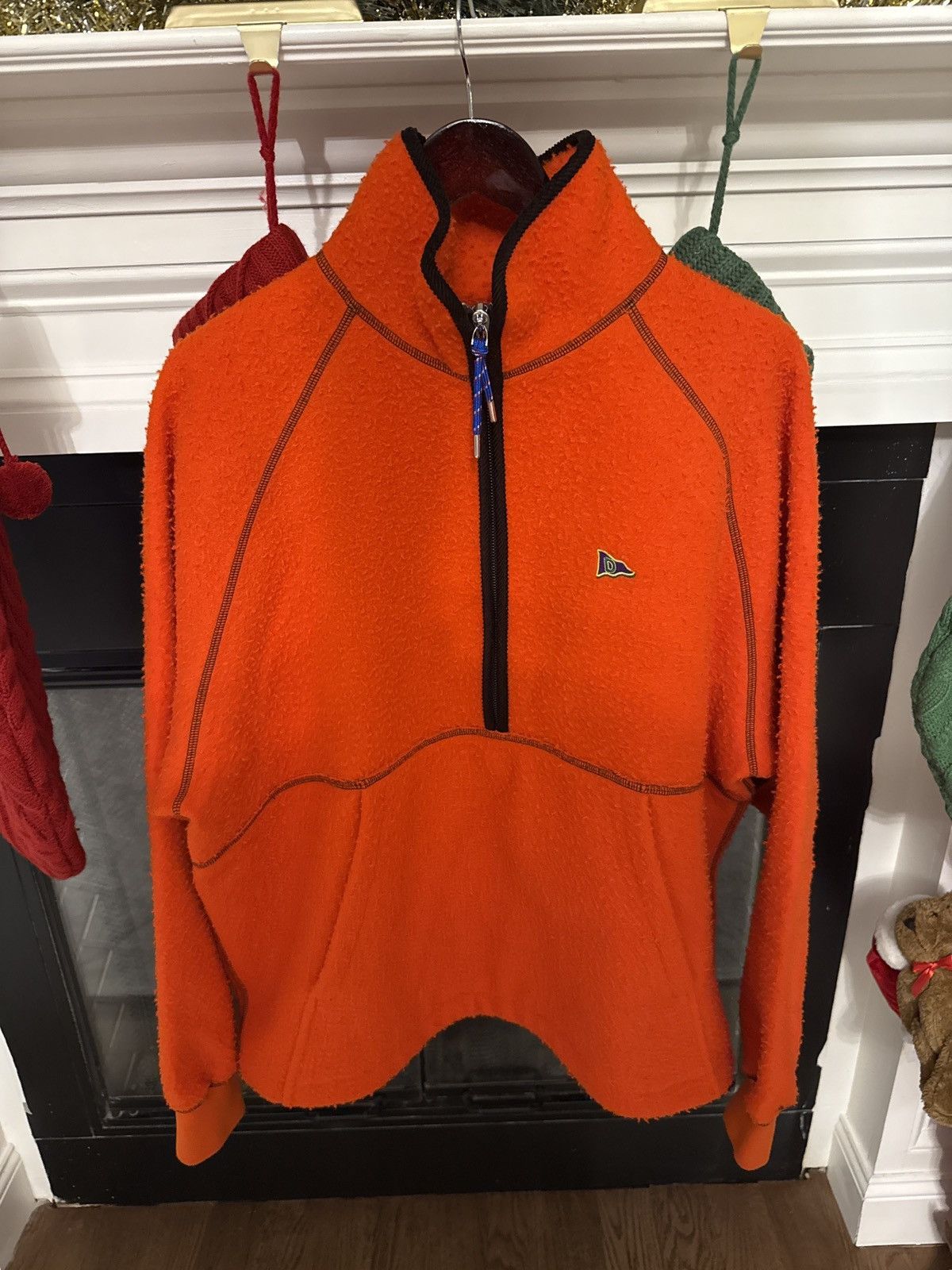Drake's Orange Casentino Wool Half-Zip Sweater size 44 Size US L / EU 52-54 / 3 - 1 Thumbnail
