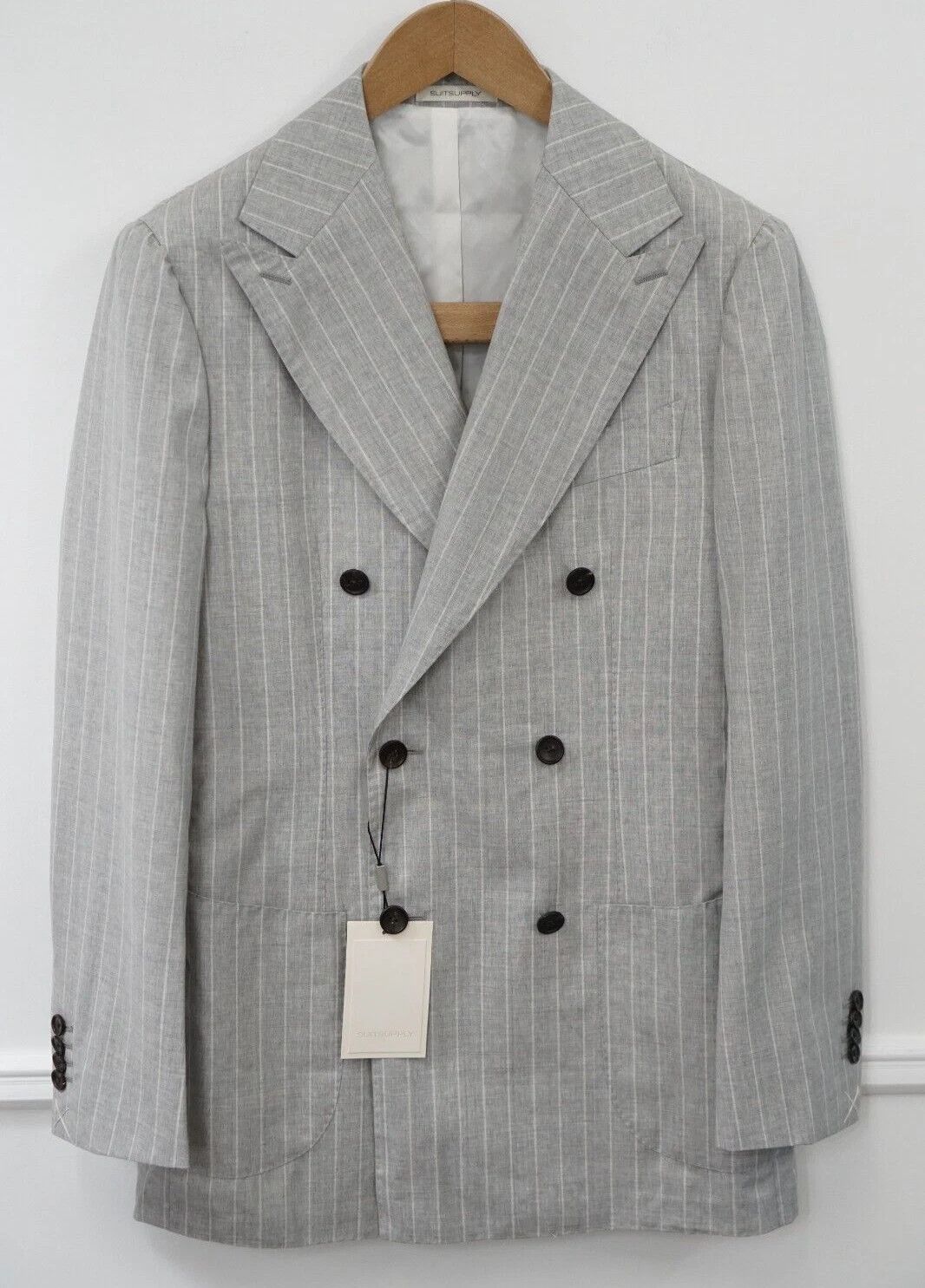 Suitsupply Men Suitsupply Blazer Havana Double Breasted Pleated US36 Size 36R - 1 Thumbnail