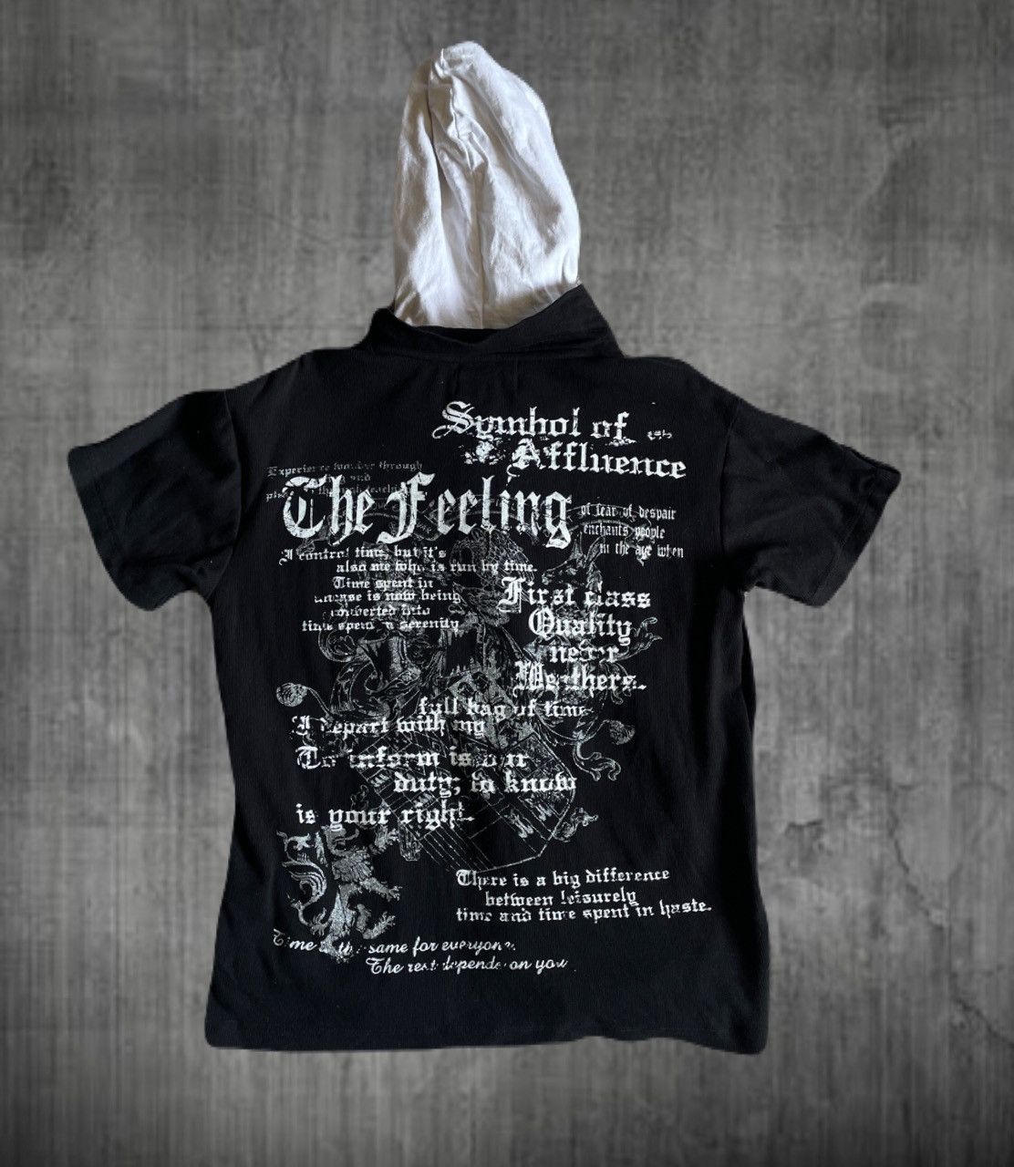 If Six Was Nine 2000s Japanese archive Layered Poem Short Sleeve Hoodie Vkei Size US S / EU 44-46 / 1 - 1 Thumbnail