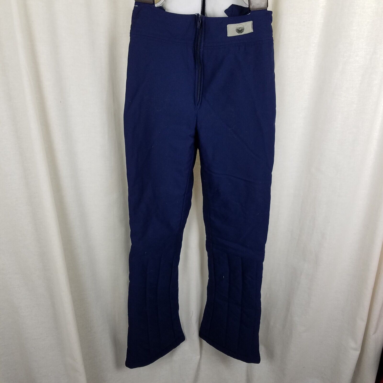 Vintage Vtg 70s Innsbruck Quilted Bib Ski Pants Salopettes 12 Navy Size 34" / US 12 / IT 48 - 4 Thumbnail