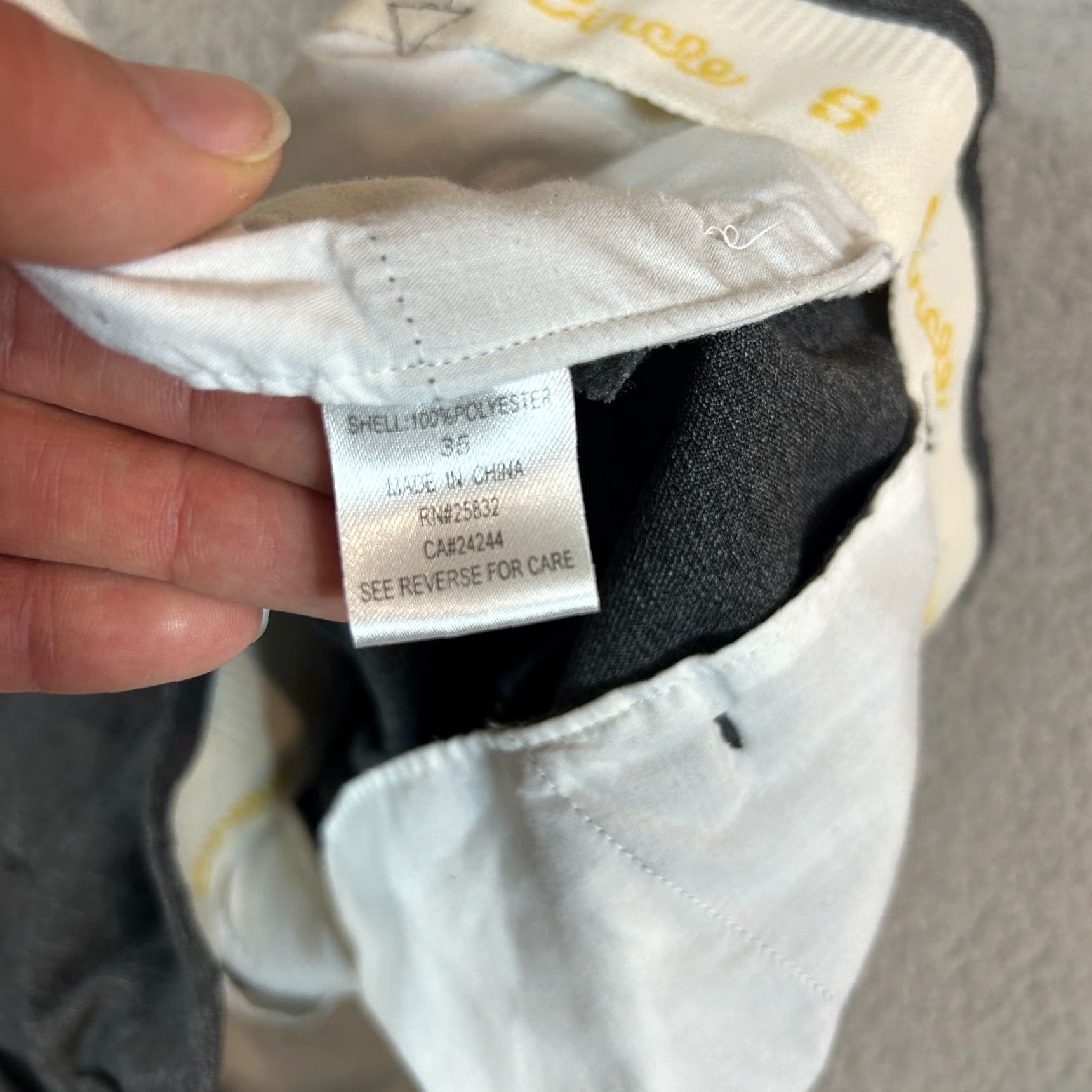Vintage Circle S Men's Charcoal Black Western Dress Pants Size 35 x 30 Regular Straight Front Pockets Size US 35 - 4 Thumbnail