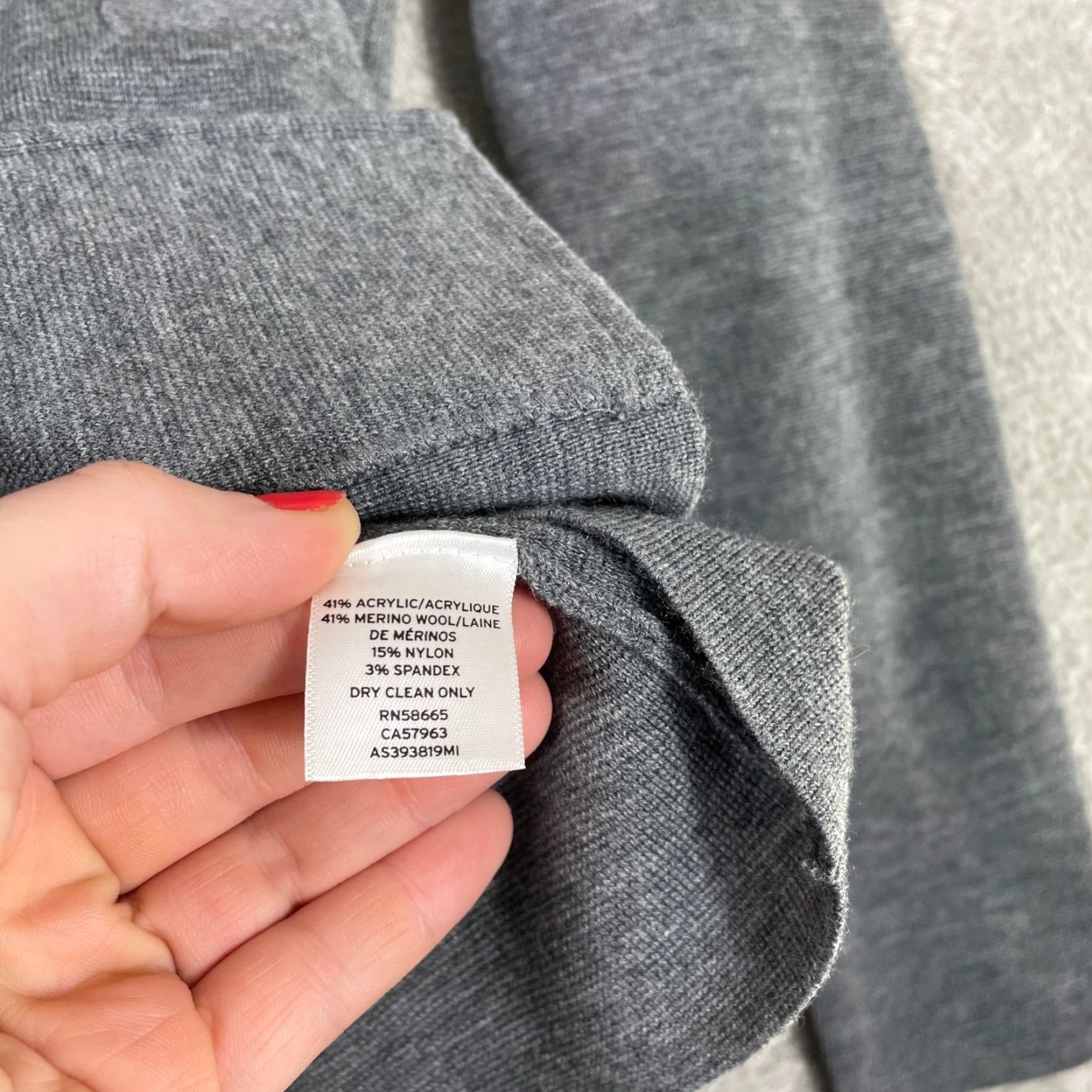 Vintage VINTAGE 1901 Knit Blazer Womens Small Gray Merino Wool Blend Soft Professional Workwear Size S / US 4 / IT 40 - 3 Thumbnail
