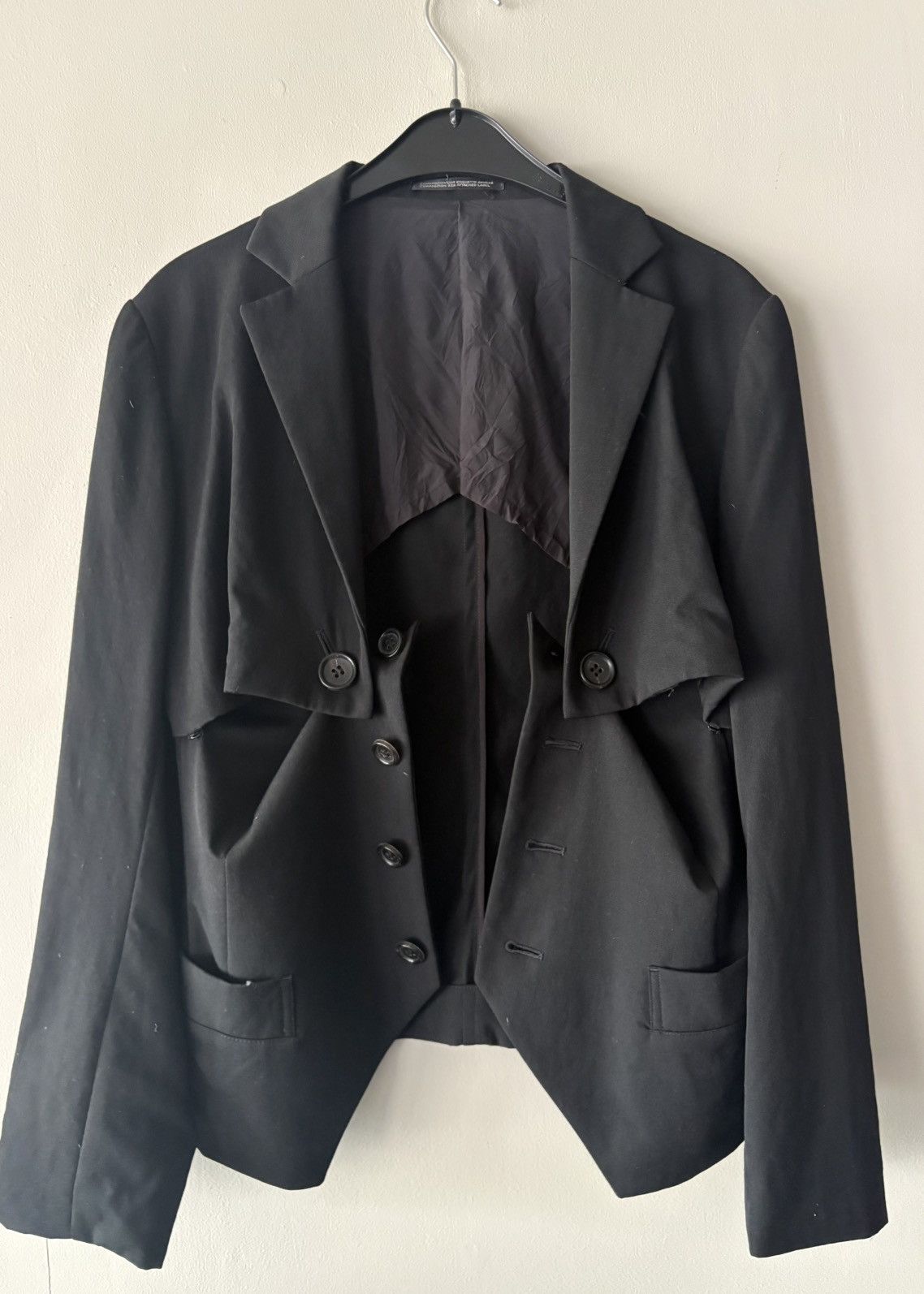 Yohji Yamamoto Black blazer from Yohji yamamoto Size S / US 4 / IT 40 - 2 Thumbnail