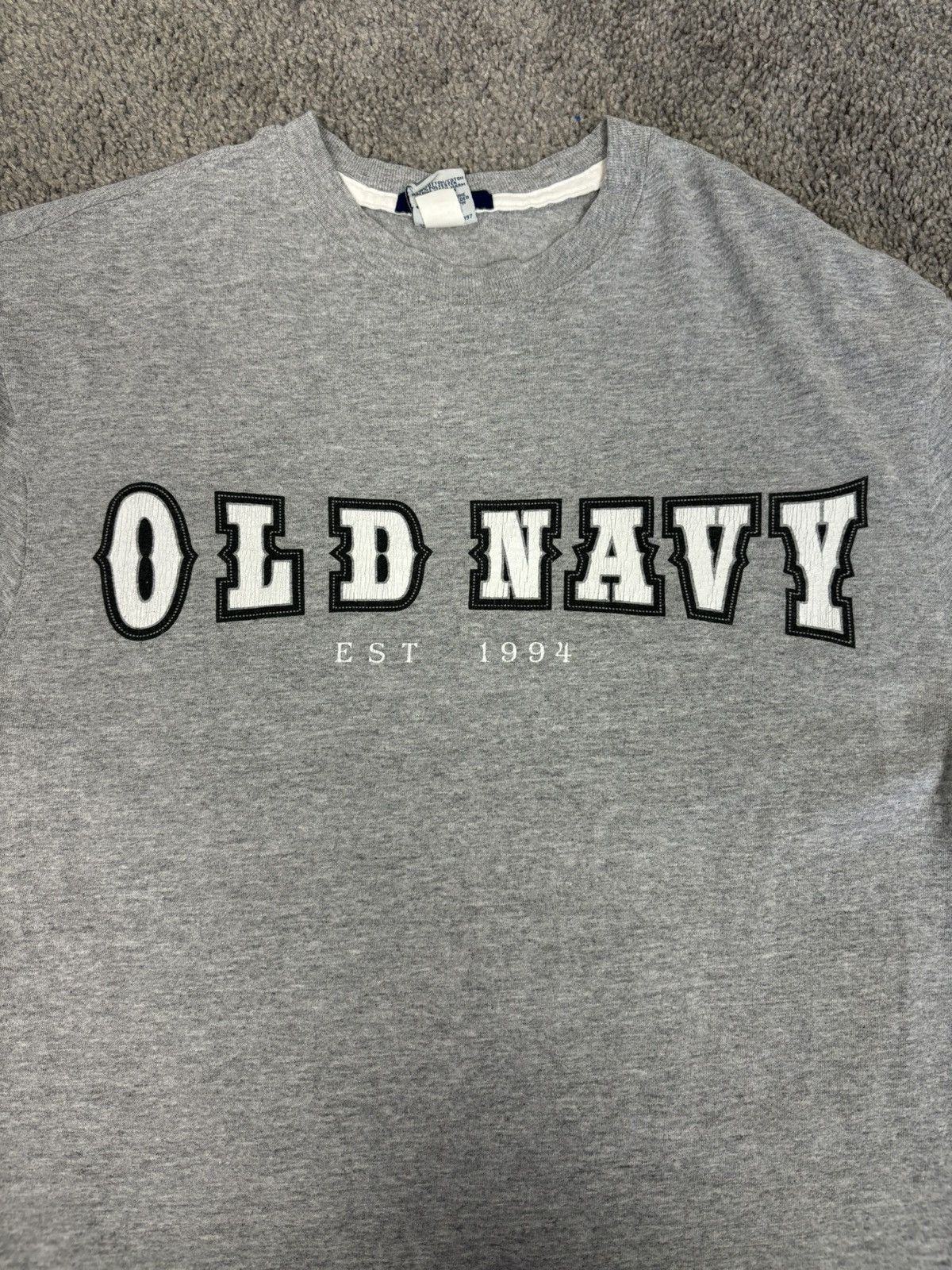 Old Navy Y2k gray old navy spell out long sleeve tshirt Size US S / EU 44-46 / 1 - 4 Thumbnail