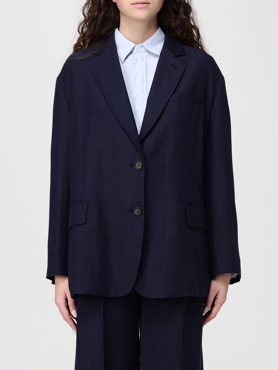 Brunello Cucinelli Brunello Cucinelli Jacket Woman Blue Size XS / US 0-2 / IT 36-38 - 1 Thumbnail