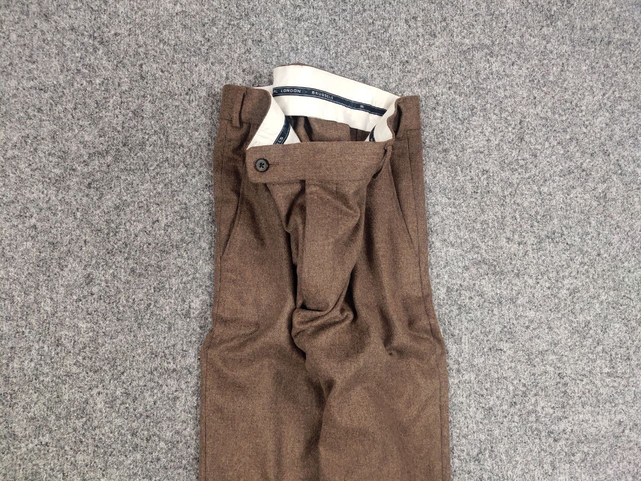 SCABAL Scabal schurwolle Design Classic Brown Ankle Trouser Pants Size US 36 / EU 52 - 3 Thumbnail