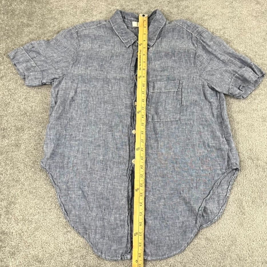 Vintage CP SHADES Shirt Mens Large Blue 100% Linen Button Up Summer Casual USA Shirt Men Large Blue Linen Button-Up Short Sleeve Casual USA Size US L / EU 52-54 / 3 - 4 Thumbnail