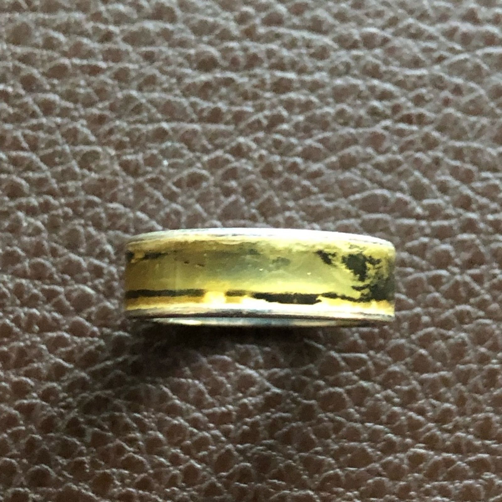 Vintage Vintage multi tone marble pattern enamel silver band ring Size ONE SIZE - 3 Thumbnail