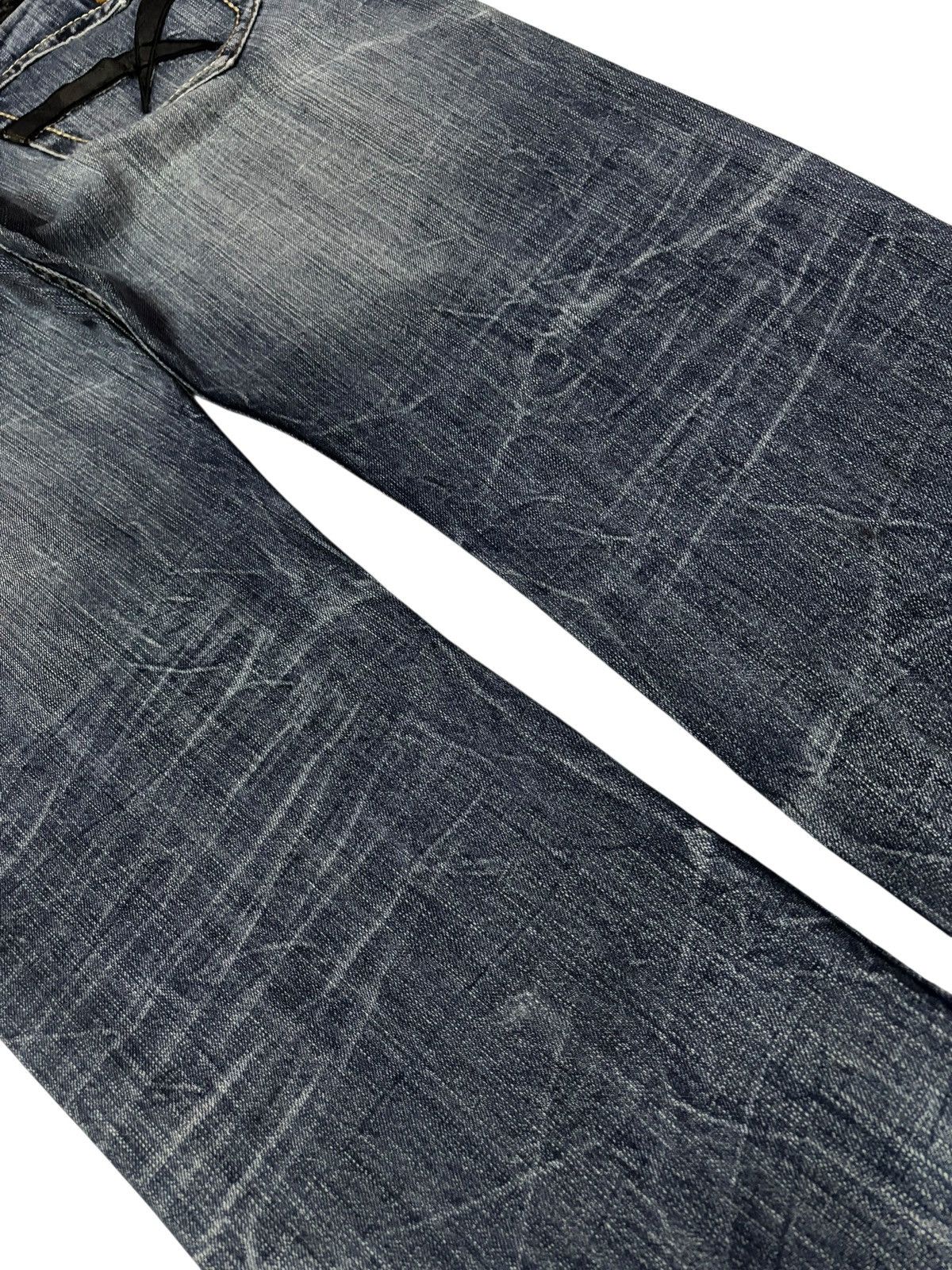 Japanese Brand Vtg Oririn Japan Whisker Faded Punk Jeans Size US 34 / EU 50 - 8 Thumbnail