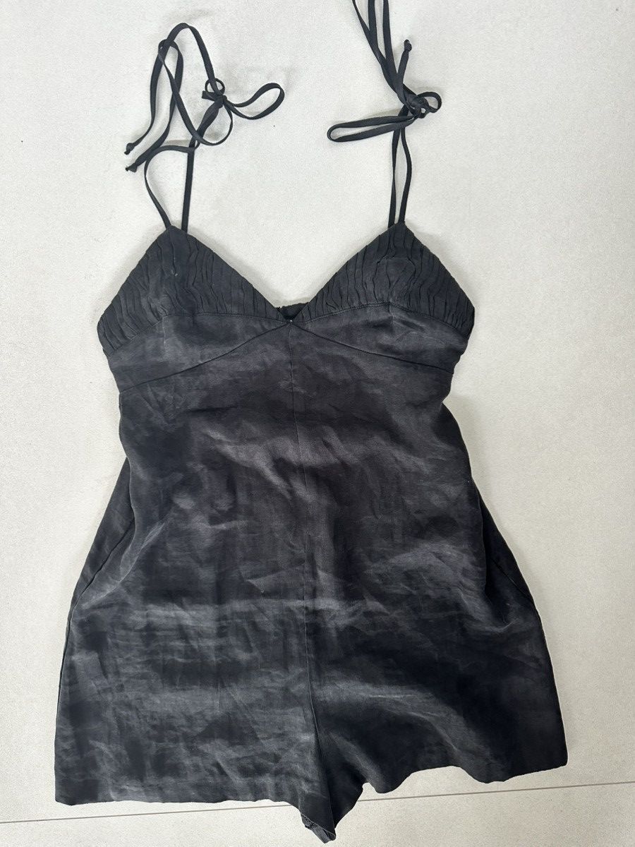 Zara ZARA BLACK SHORTS ROMPER WITH ADJUSTABLE SHOULDER TIES Size 28" / US 6 / IT 42 - 1 Thumbnail