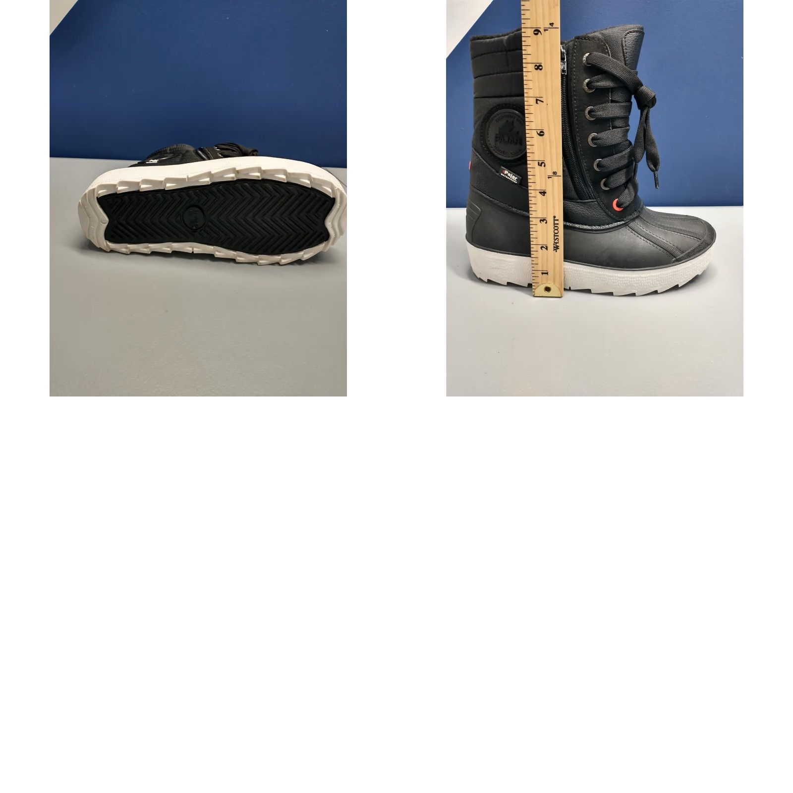 Pajar Pajar Womens Size 6 Black Duck Boots Rubber Sole Lace Up Front Zipper Only: New without Box Shoes Size US 6 / IT 36 - 9 Thumbnail