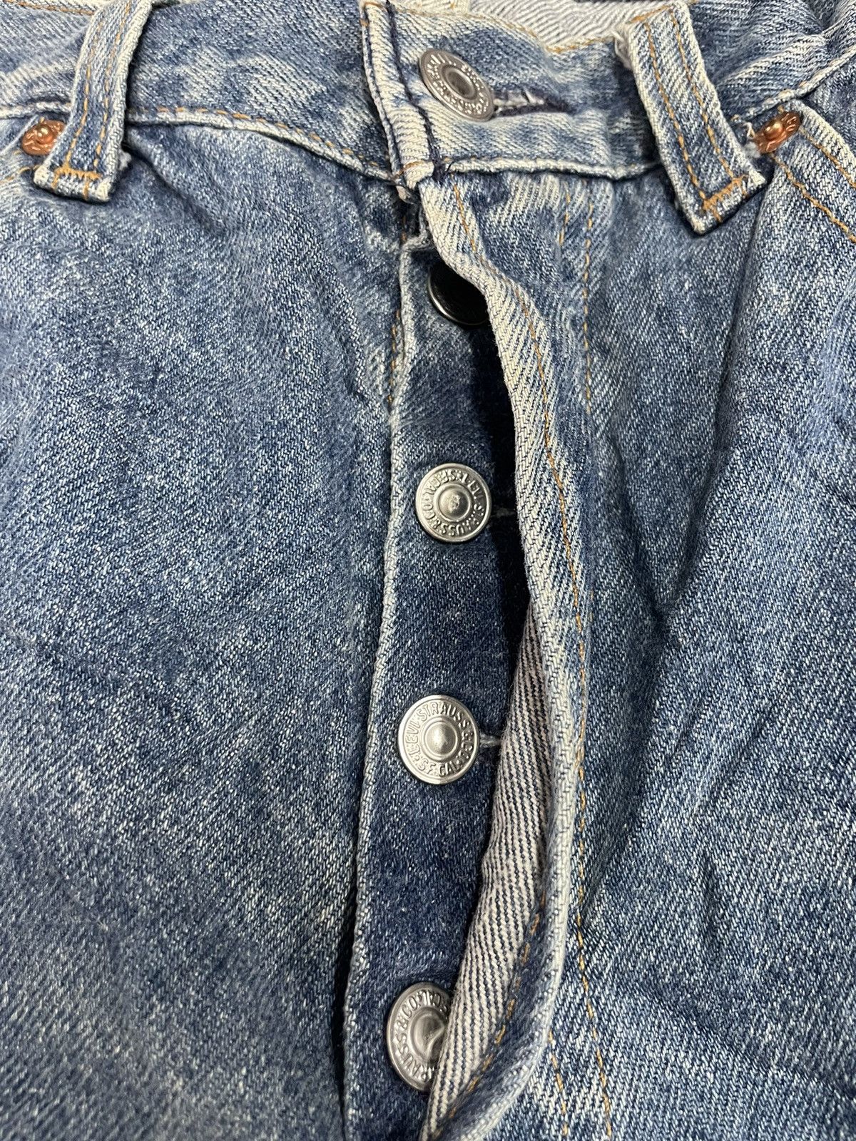 Levi's Vintage Clothing Levi's 501 vintage x Distressed denim Size US 29 - 4 Thumbnail