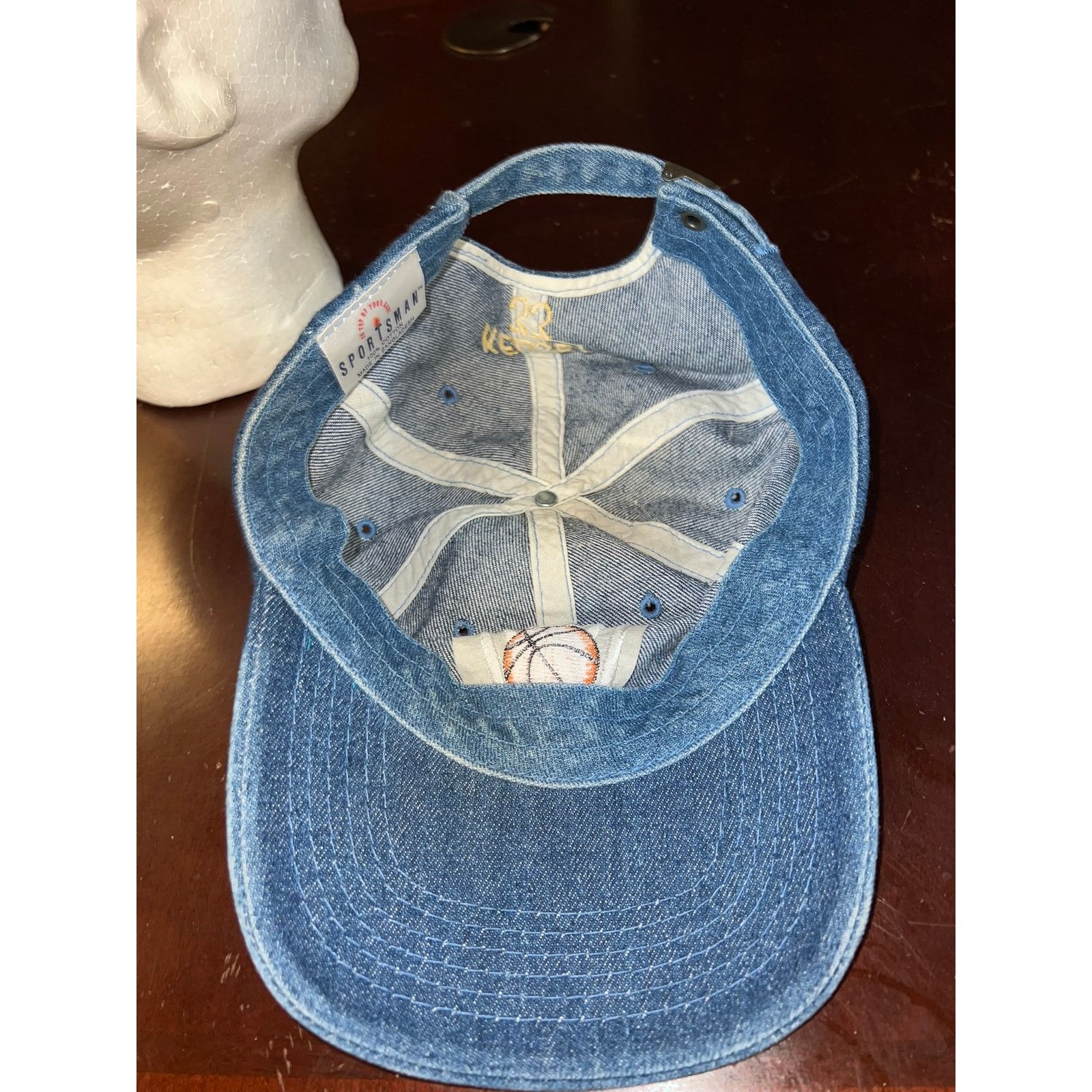 Vintage Vintage Washington Hat Basketball Blue Denim Cap Headwear OS Size ONE SIZE - 6 Thumbnail