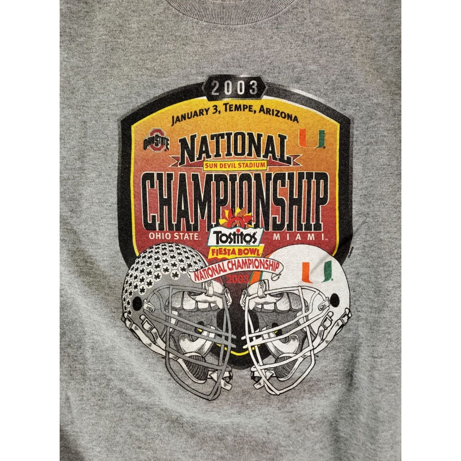 Fruit Of The Loom VINTAGE Ohio State Sweatshirt Gray Mens XL Fiesta Bowl BCS National Champions Y2k Pullover Sweatshirt Size US XL / EU 56 / 4 - 2 Thumbnail