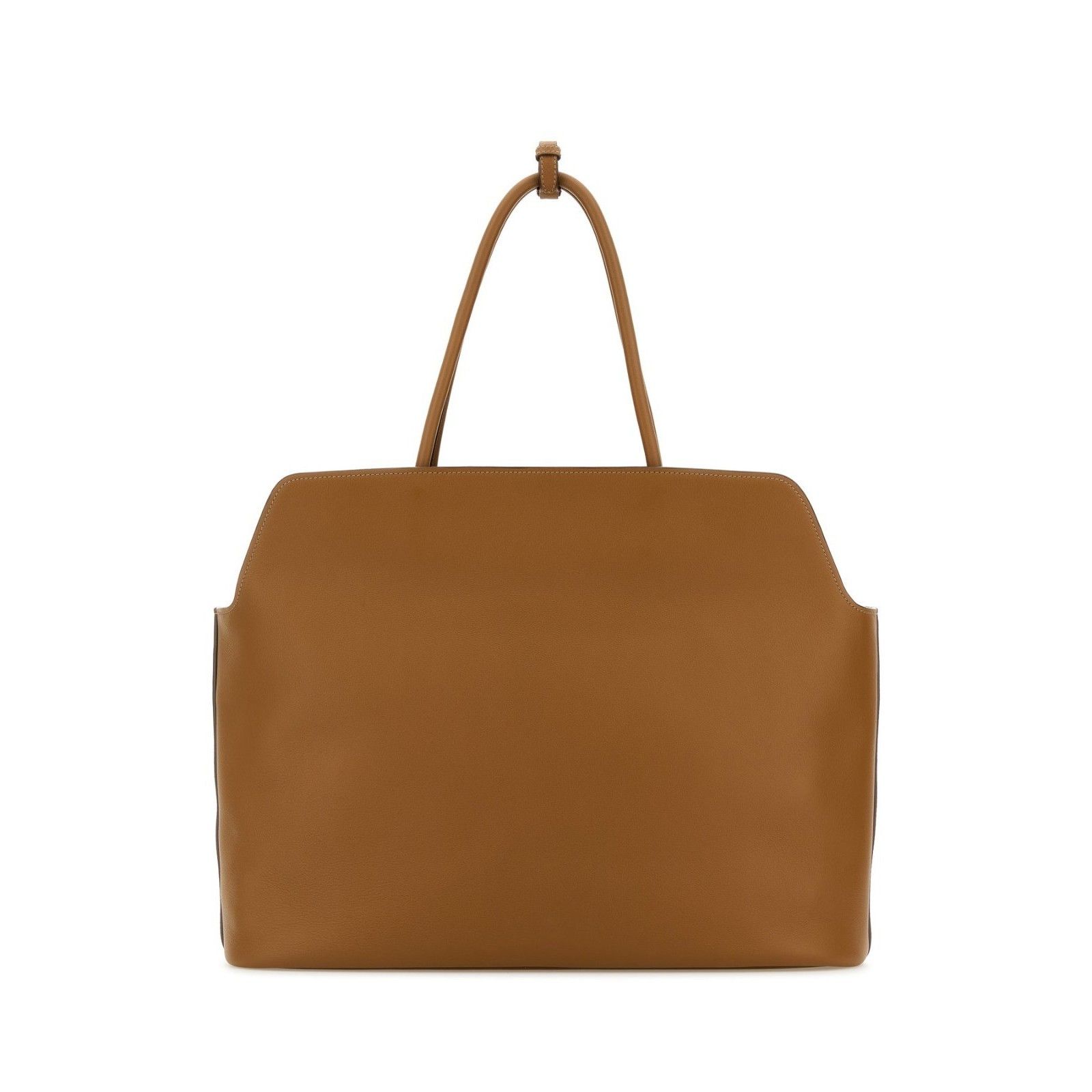 PRADA Shopping Brown Leather Shoulder Bag New & Authentic