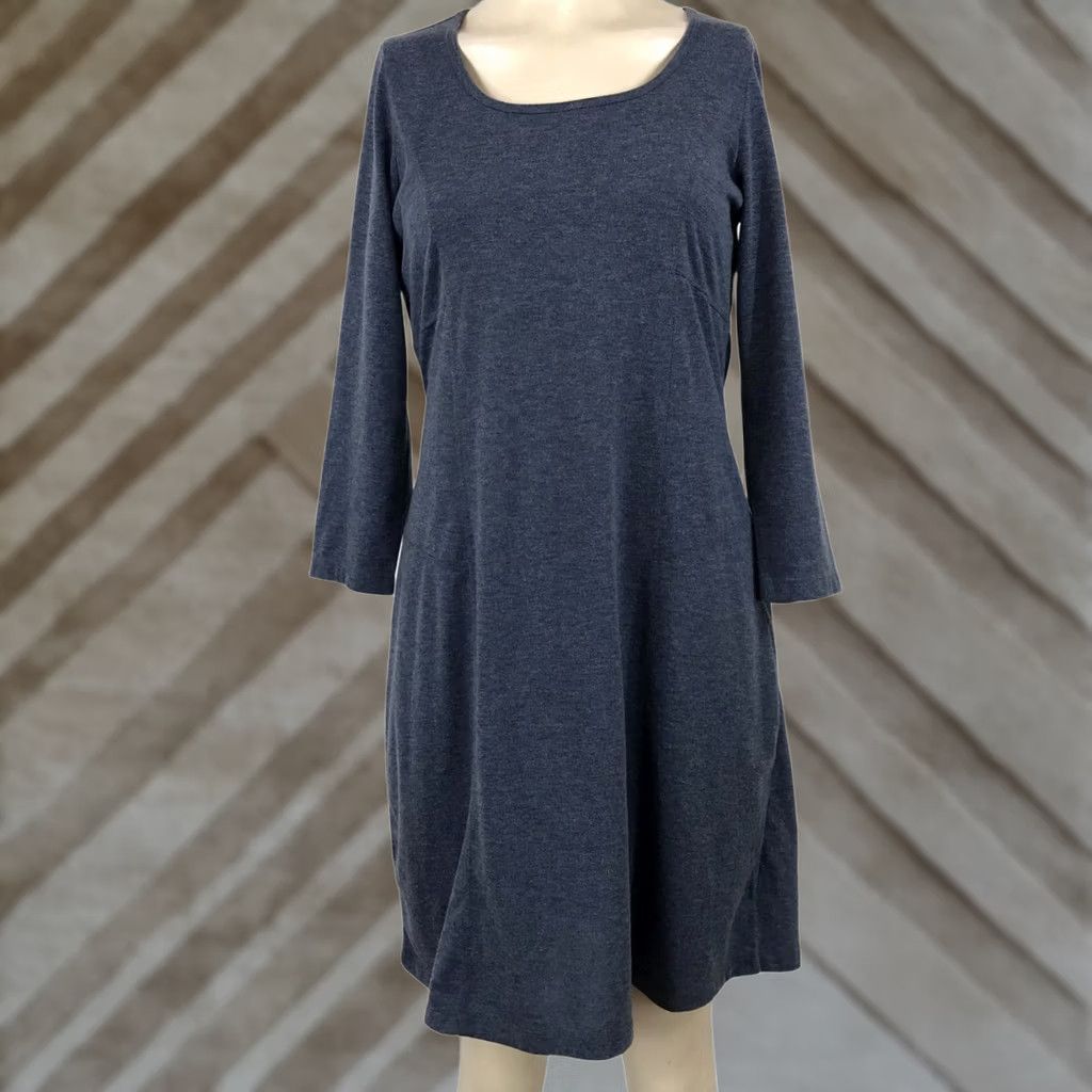 Prana PRANA WOMEN'S S DRESS BLUE LONG SLEEVE ROUND NECK PULL-OVER SHORT DRESS Size S / US 4 / IT 40 - 1 Thumbnail