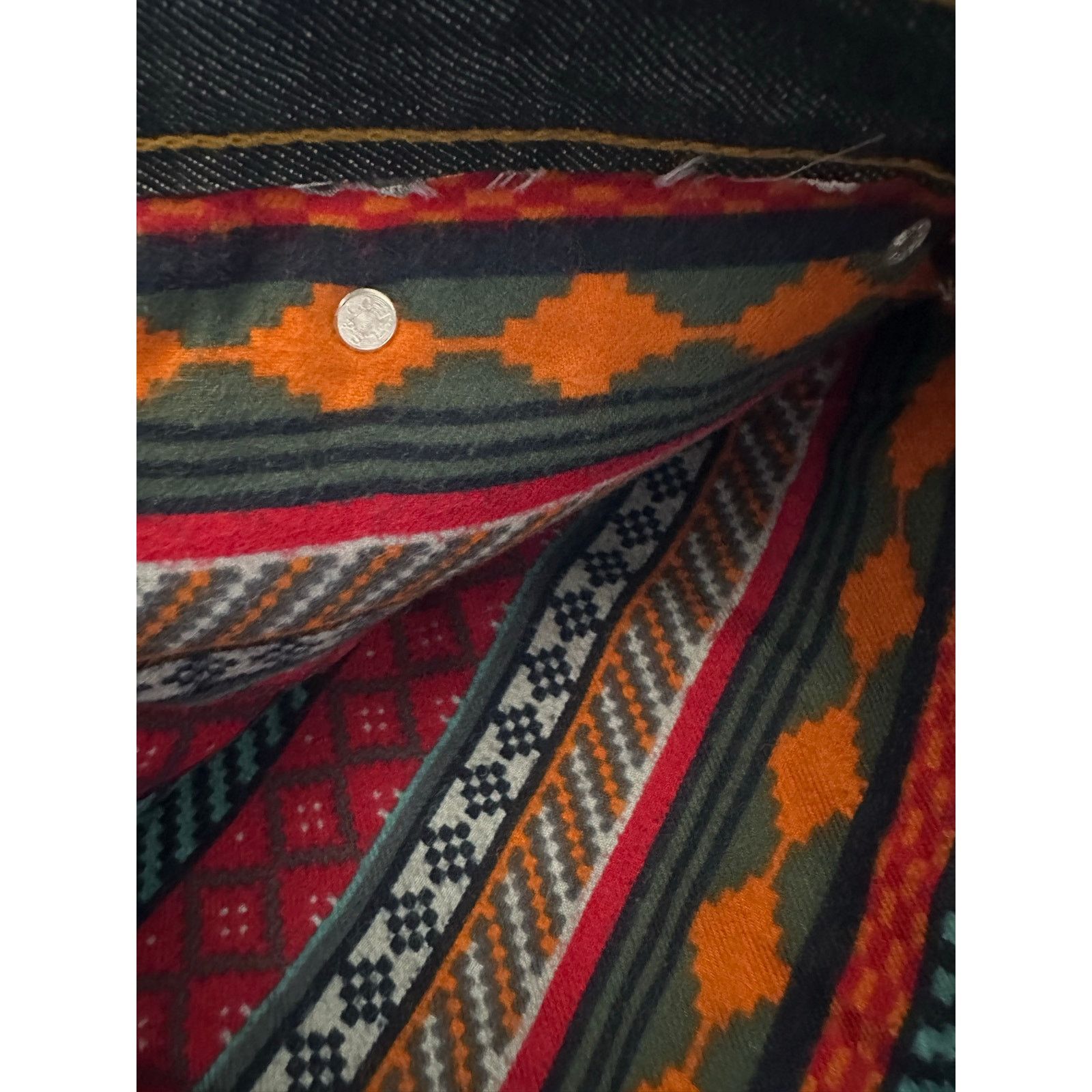 Levi's Levi's Aztec Flannel Lined Denim Jeans 32x30 Straight Leg Size US 32 / EU 48 - 4 Thumbnail