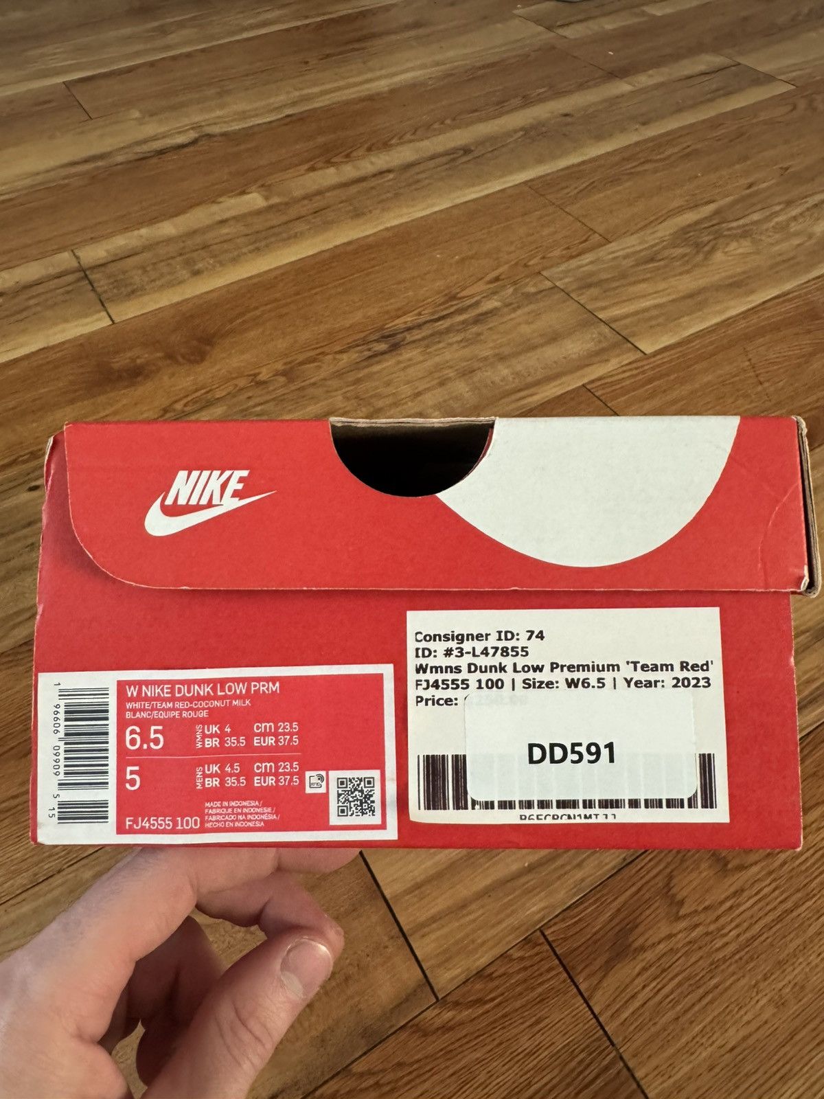 Nike Nike Wmns Dunk Low Premium “Team Red” Size US 6.5 / IT 36.5 - 7 Thumbnail