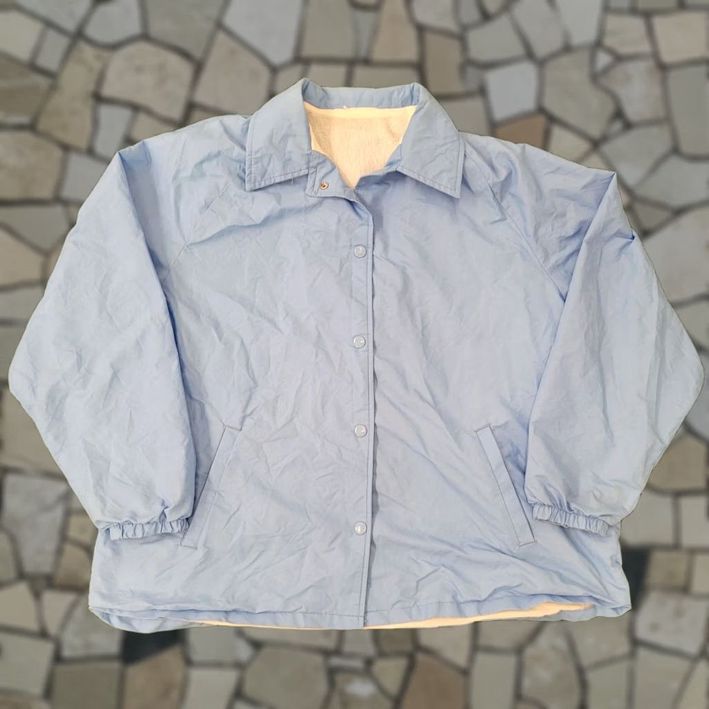 Coach VINTAGE MOD Coach Jacket Womens 2XL 25x27 Blue 90s Size 4XL / US 24-26 - 1 Thumbnail