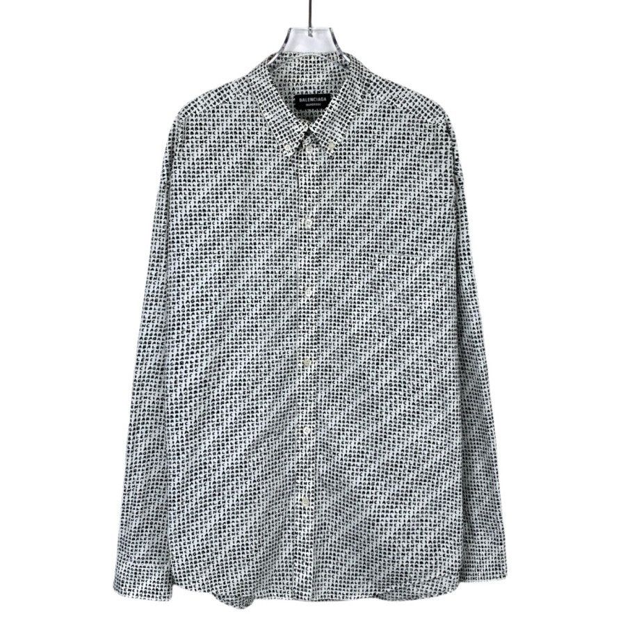 Balenciaga Balenciaga Collared Cotton Long Sleeve Shirt K26WX Size US S / EU 44-46 / 1 - 1 Thumbnail