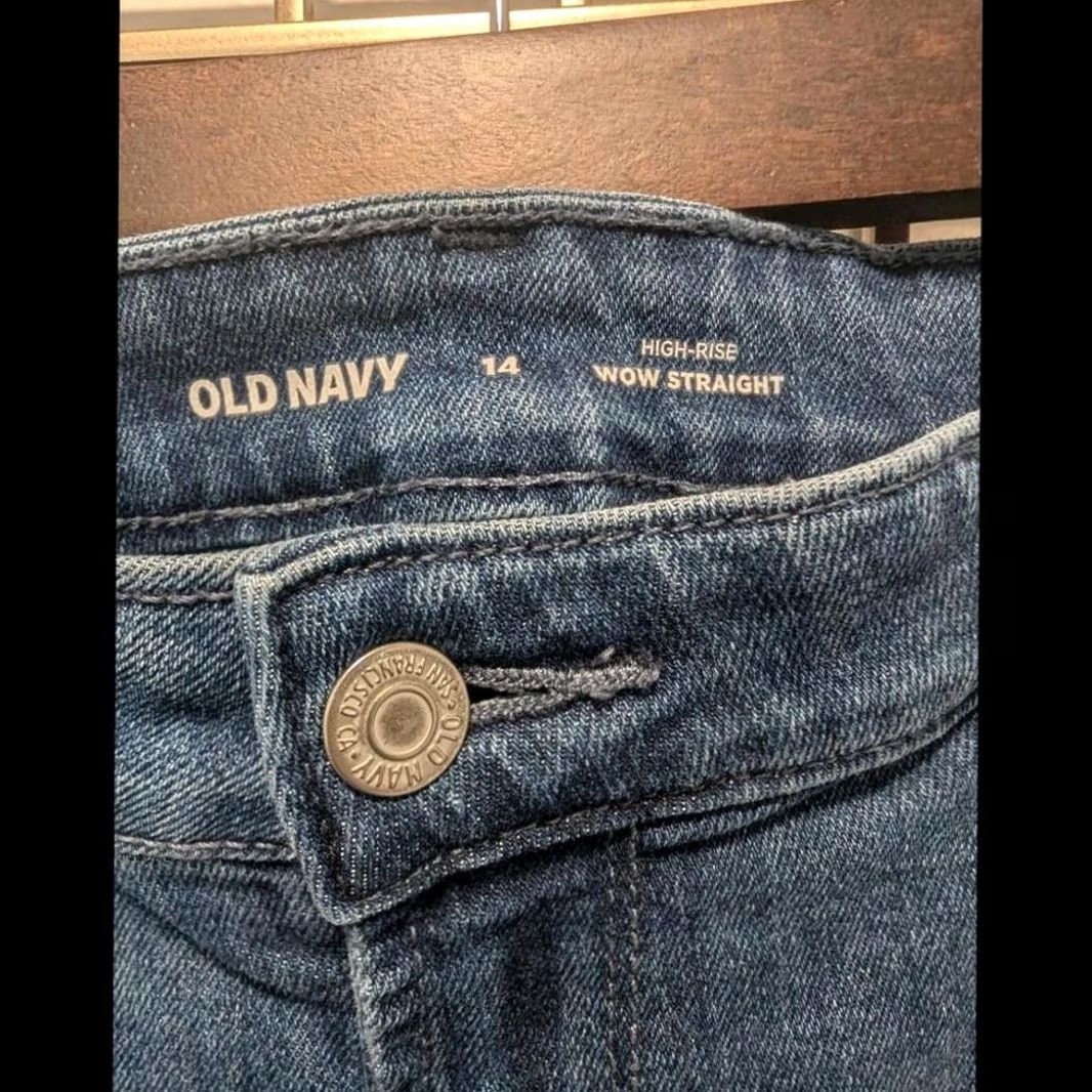 Old Navy Old Navy High Rise WOW Strait Jeans Women's Size 14 Regular Stretch Denim Blue Size 36" / US 14 / IT 50 - 3 Thumbnail
