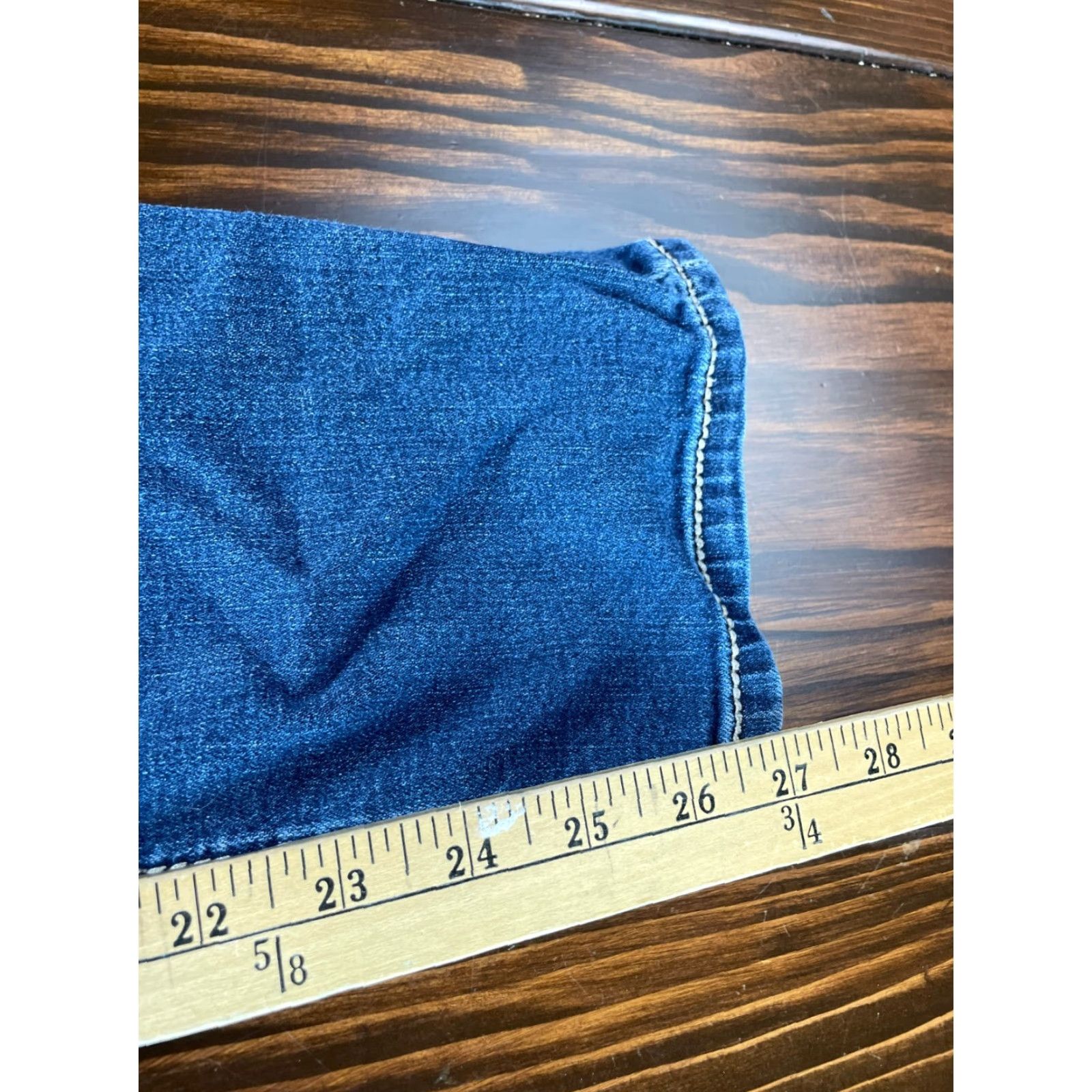 Vintage Maurices Jeans Women's Size 5/6 Blue Distressed Denim Pants Contrast Stitch Jeans Straight Pockets Womens Boys Girls Men? Size 30" / US 8 / IT 44 - 5 Thumbnail