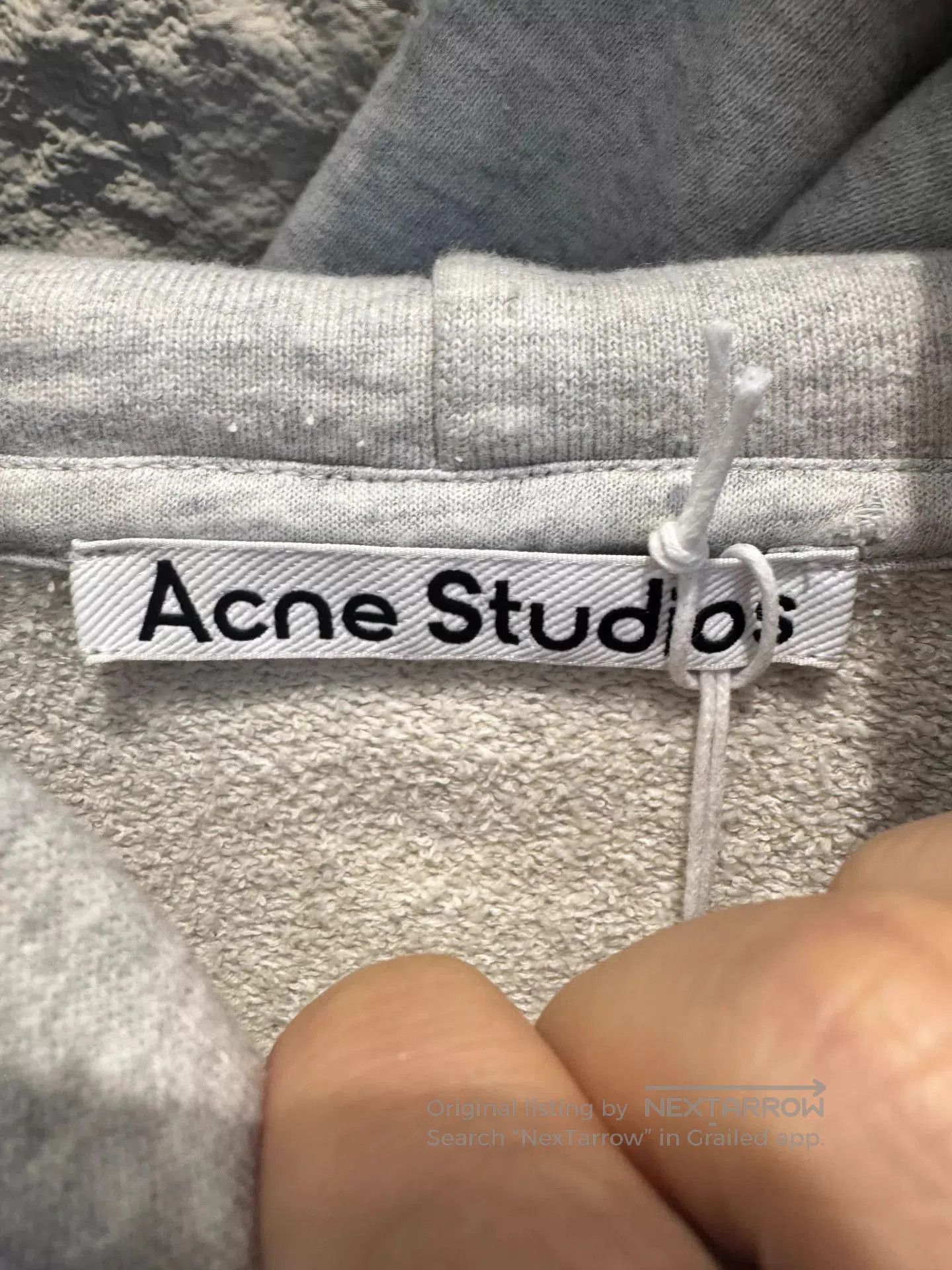 Acne Studios Gray Oversized Cropped Hoodie. Size US M / EU 48-50 / 2 - 3 Thumbnail