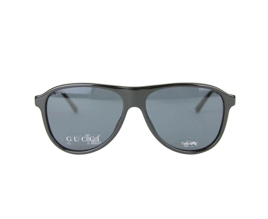 Gucci Unisex Black Metal & Plastic Aviator Sunglasses GG Size ONE SIZE - 1 Thumbnail