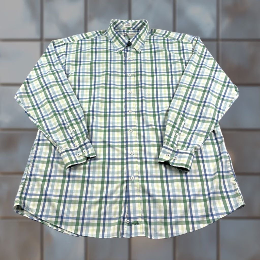 Vintage Onward Reserve Shirt Mens XL Plaid Button Up Stretch Nylon Casual Size US XL / EU 56 / 4 - 1 Thumbnail