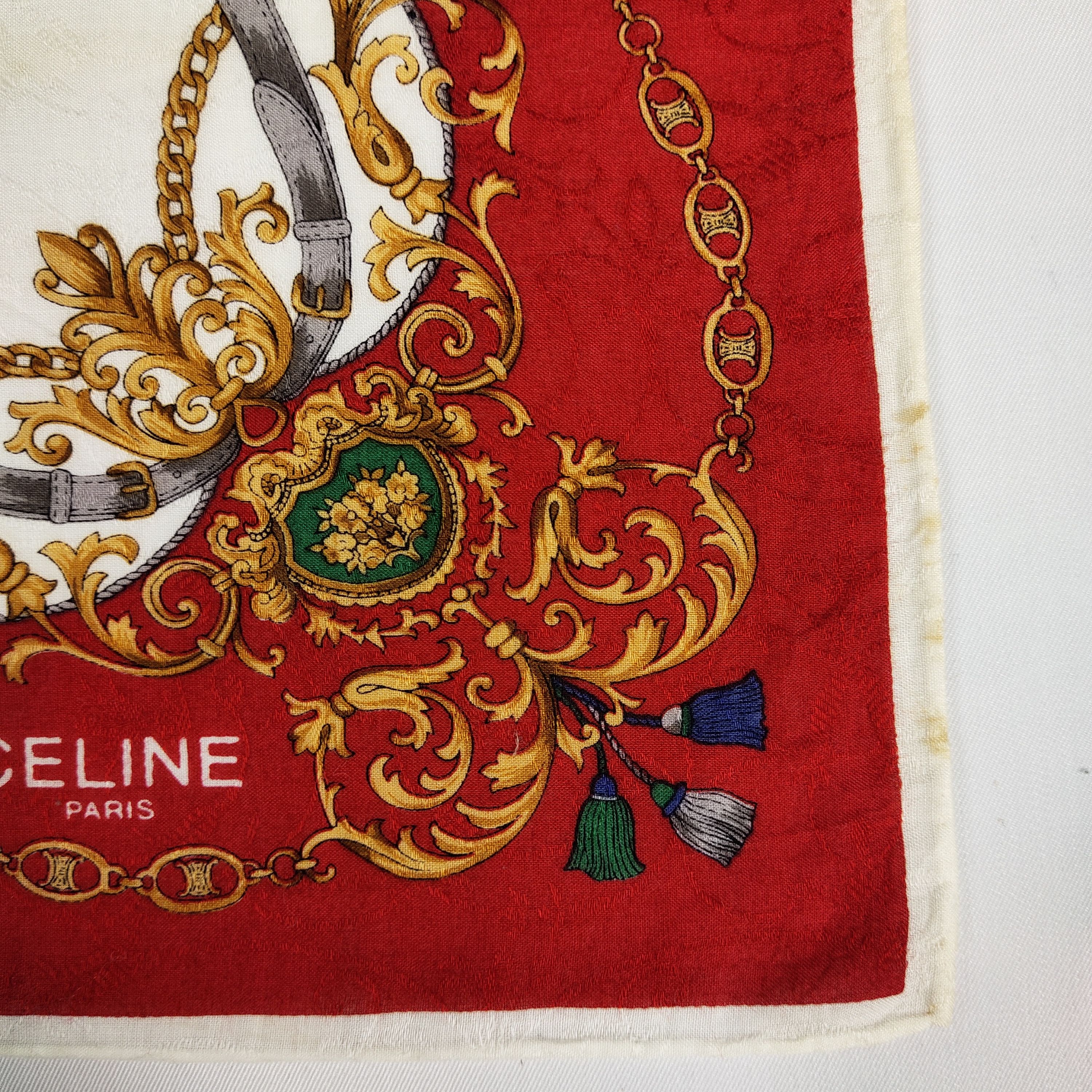 Celine × Vintage Celine Handkerchief / Neckerchief / Bandana FZ570 Size ONE SIZE - 6 Thumbnail