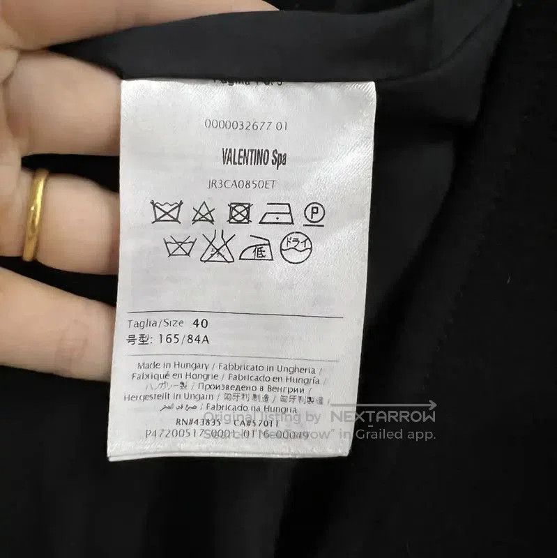 Valentino Valentino Black Cotton Long Coat for Men . Size US M / EU 48-50 / 2 - 3 Thumbnail