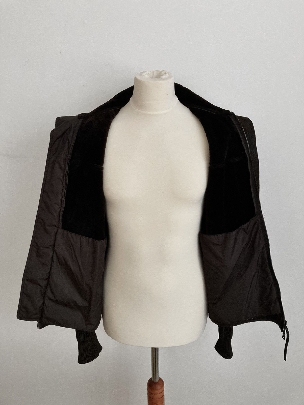 Prada Sheepskin Aviator Zip Knit Jacket Size US M / EU 48-50 / 2 - 13 Thumbnail