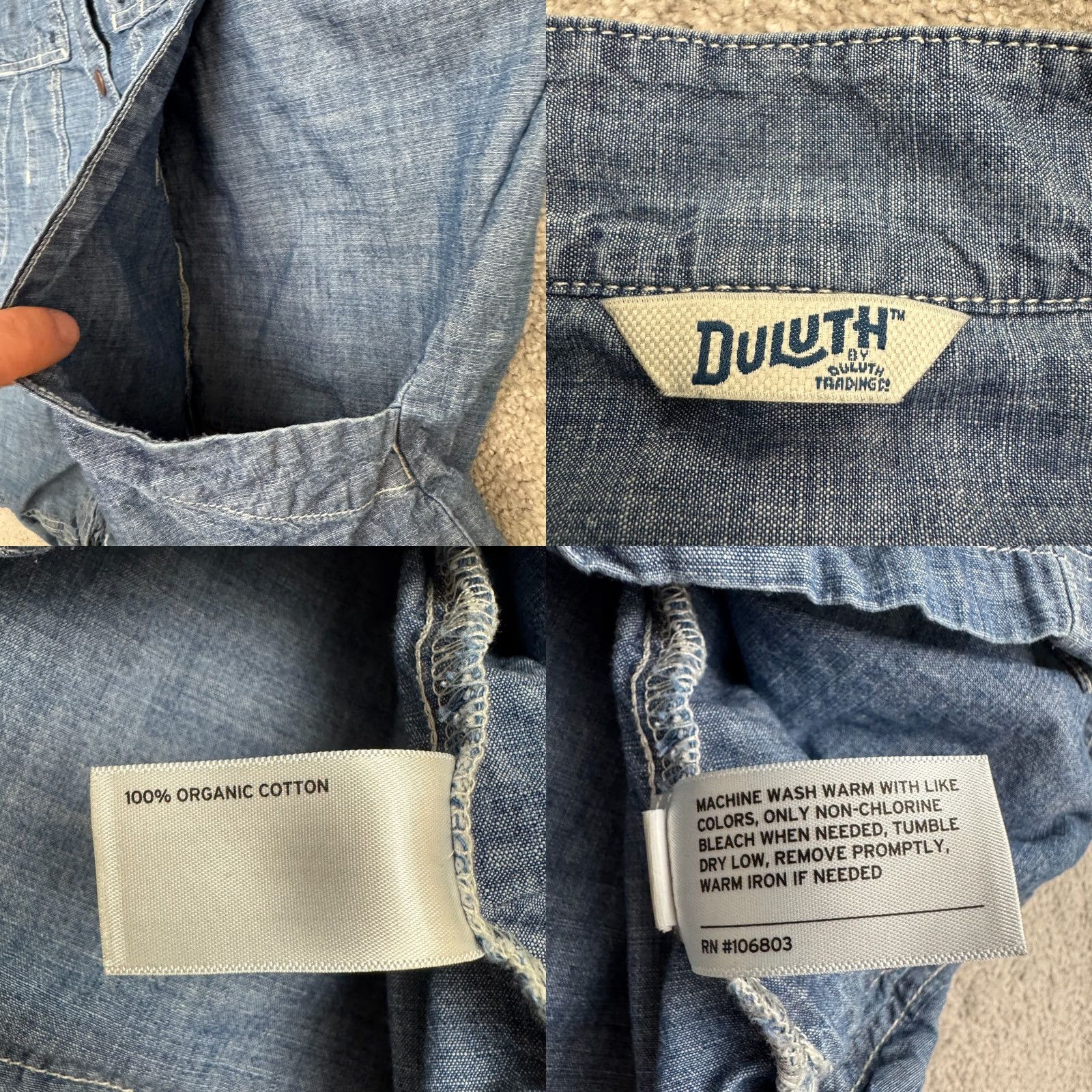 Vintage Duluth Chambray Cotton Button Down Shirt Shacket Womens Small Blue Top Organic Size S / US 4 / IT 40 - 8 Thumbnail