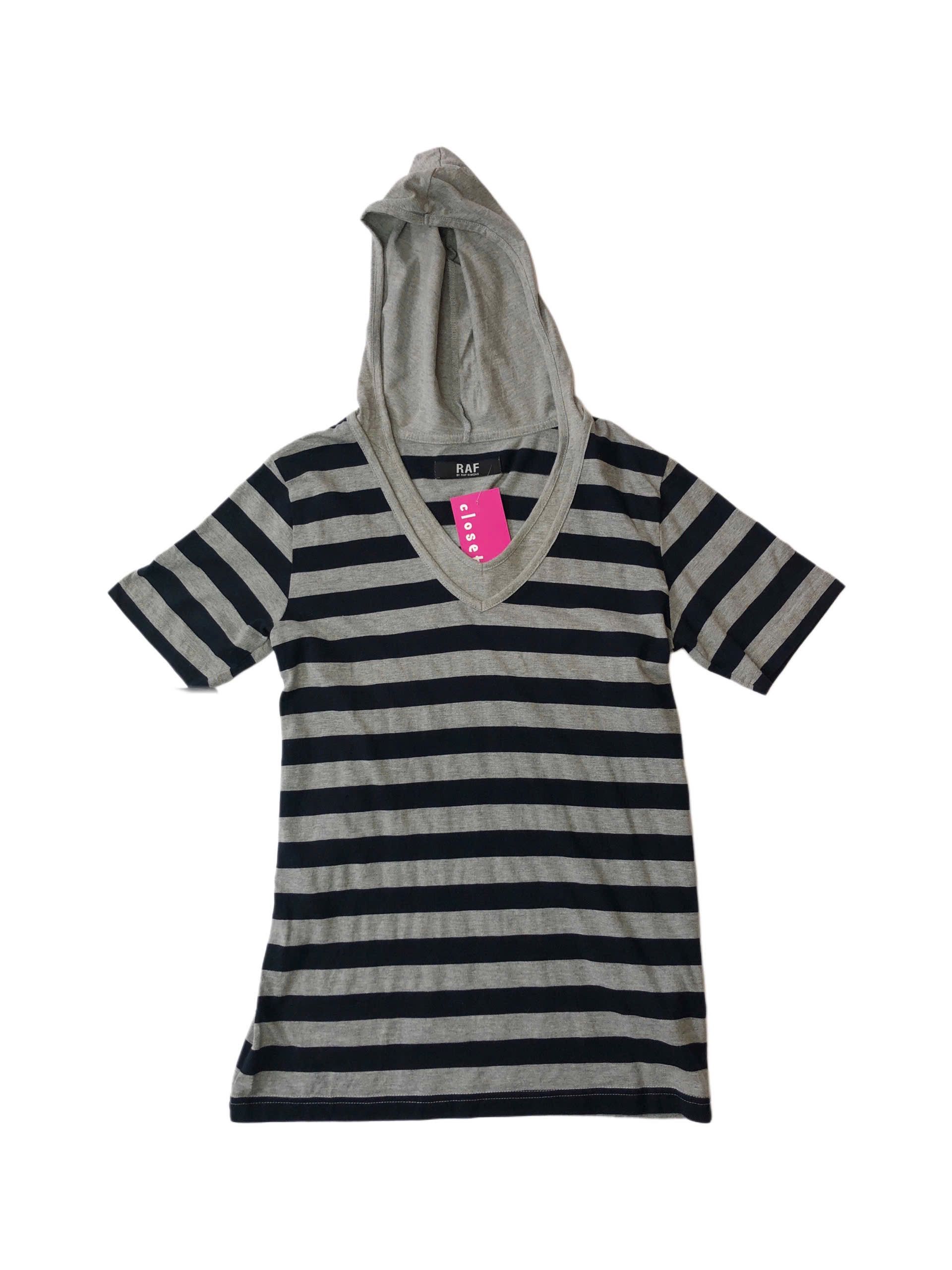 Raf by Raf Simons RAF by Raf Simons Striped Hooded Tee Size US M / EU 48-50 / 2 - 1 Thumbnail