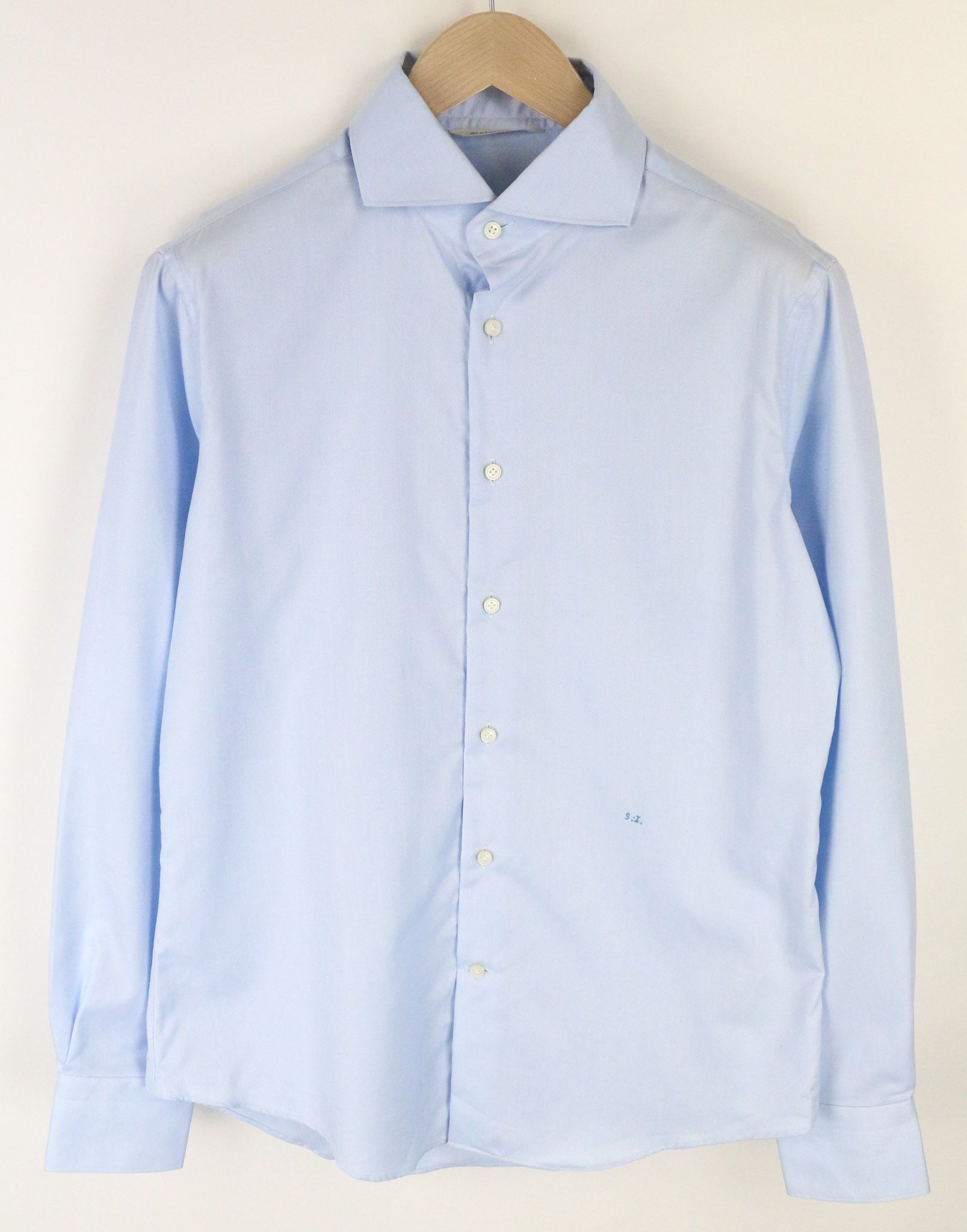 Suitsupply ~S Slim Blue Cotton Cutaway Classic 72841 Size US S / EU 44-46 / 1 - 1 Thumbnail