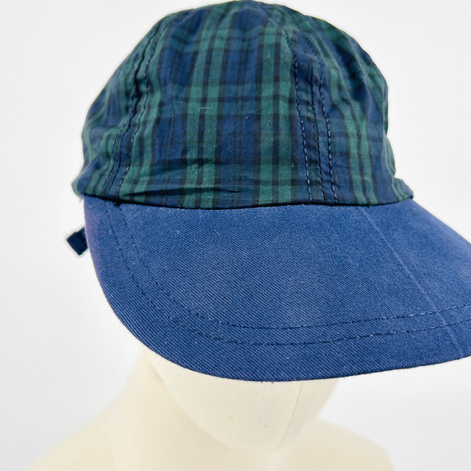 Gant Vintage 90s Navy Green Blackwatch Tartan Plaid Navy Bill Cap Size ONE SIZE - 4 Thumbnail