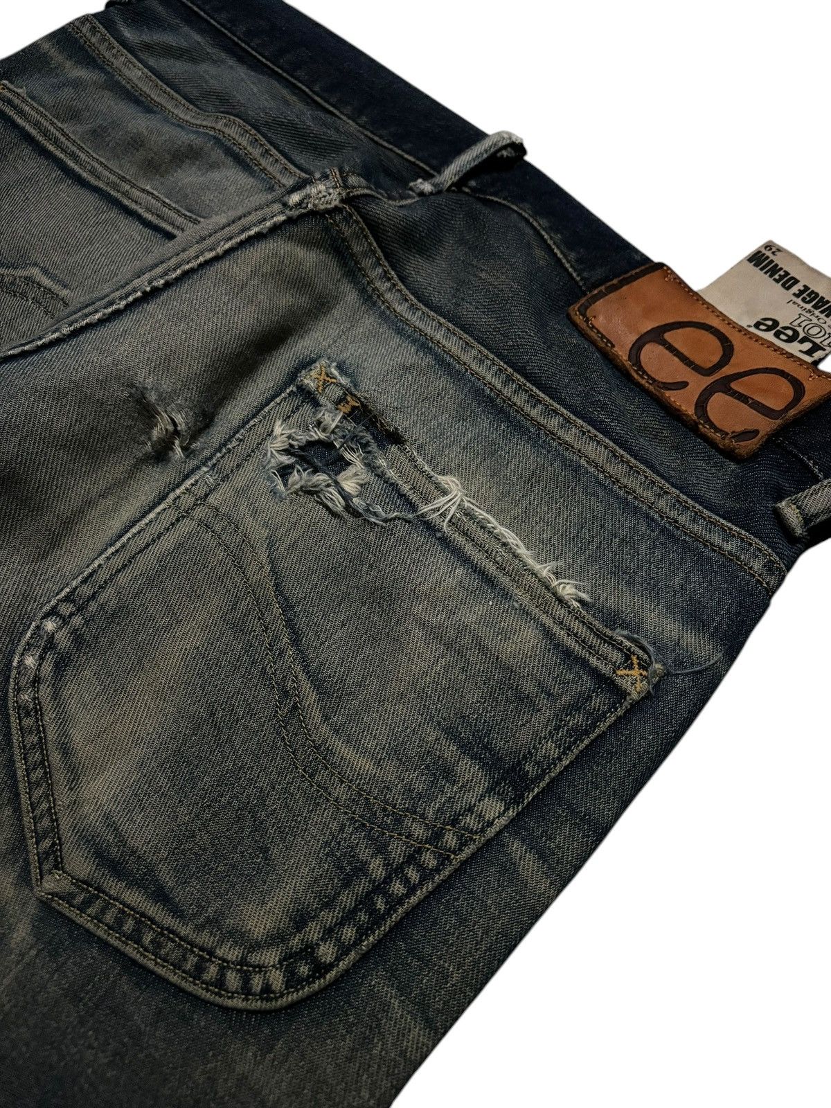 Comme des Garcons Y2k Lee Selvedge Lot 101 Distressed Season Faded Jeans Size US 30 / EU 46 - 9 Thumbnail