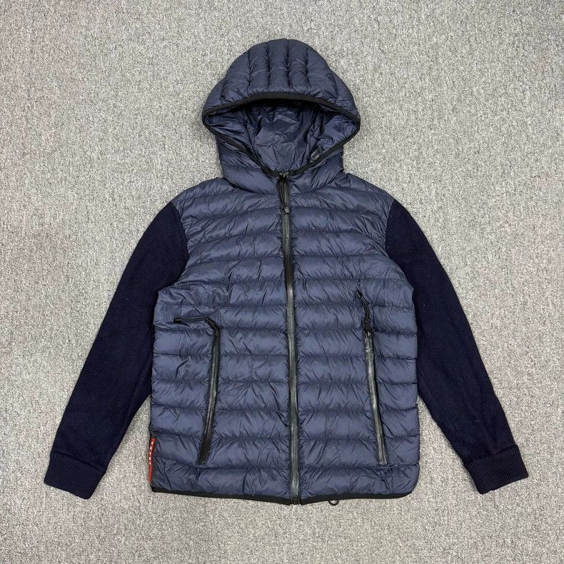 Prada Prada Logo Knit Panel Down Jacket - dmc Size US L / EU 52-54 / 3 - 1 Thumbnail