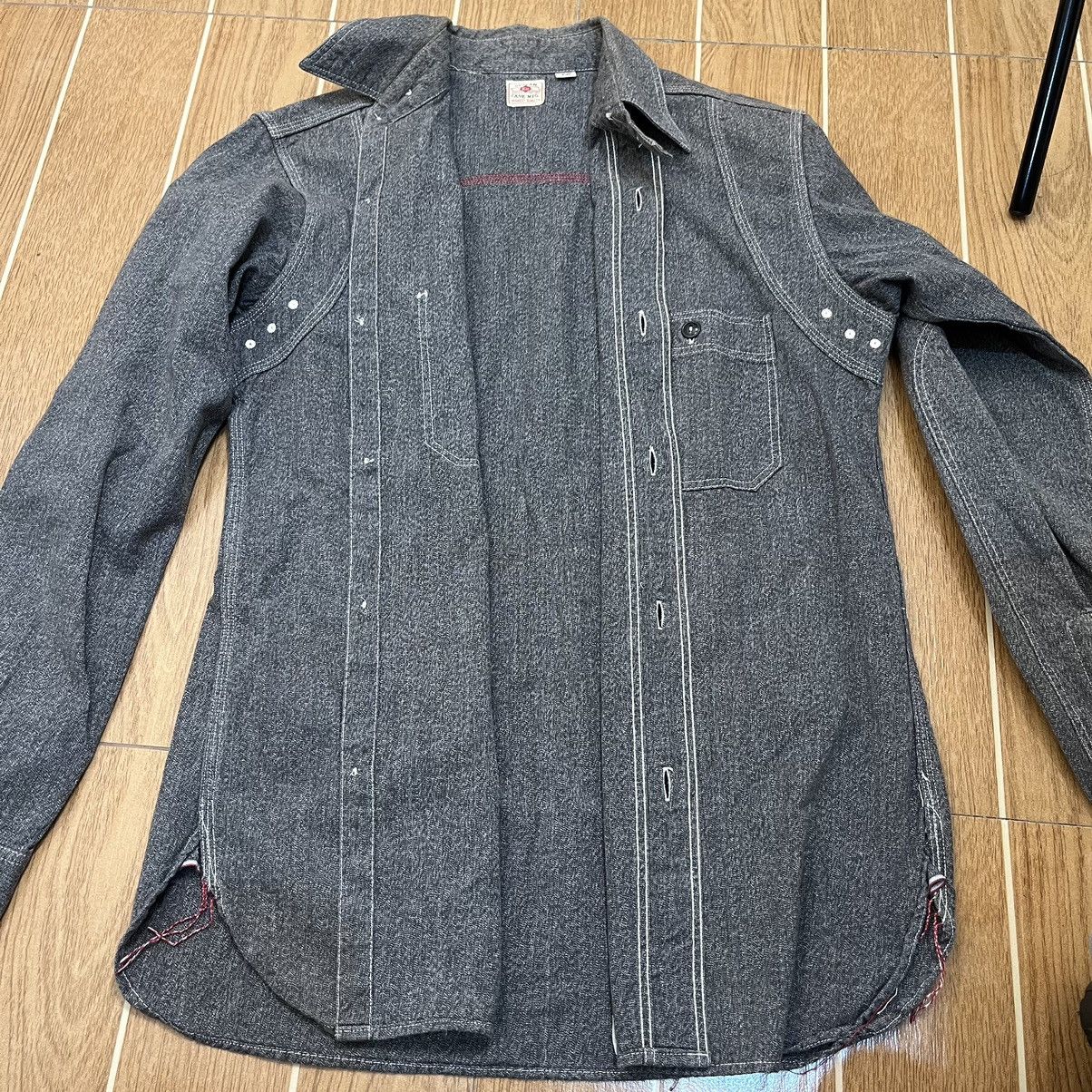 Sugar Cane SUGAR CANE SC23212 Cotton Mock Twist Chin Strap Shirt Size US M / EU 48-50 / 2 - 18 Thumbnail