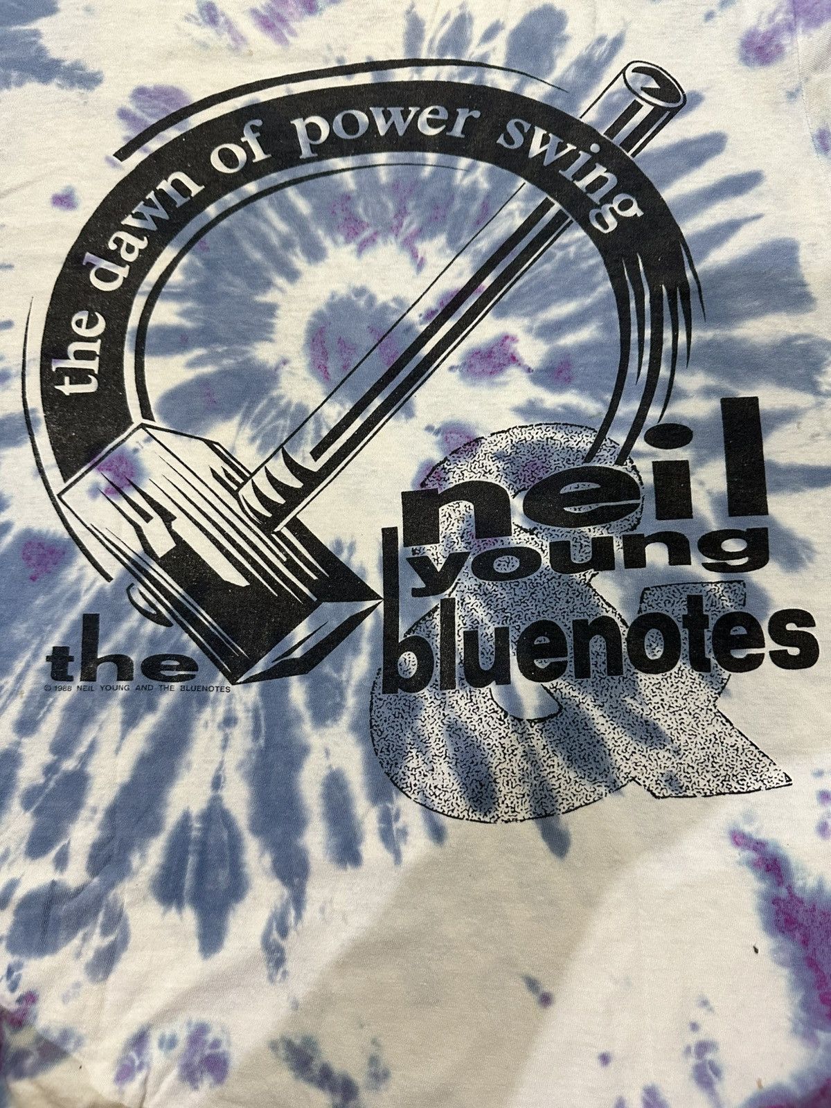 Band Tees Vintage 80’s Neil Young & The Bluenotes Band Tour TShirt Size US L / EU 52-54 / 3 - 10 Thumbnail