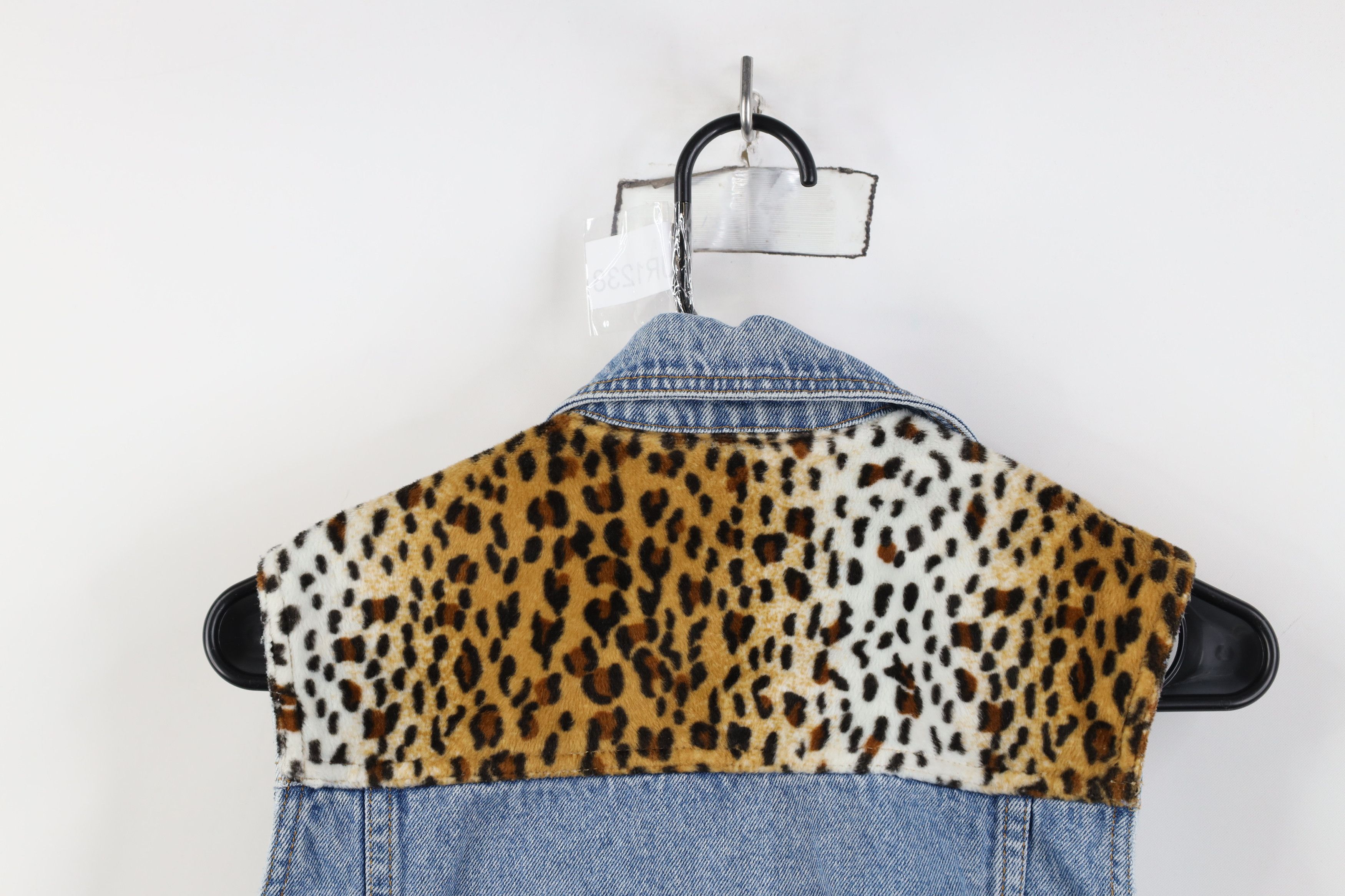 Vintage Vintage 90s Streetwear Leopard Denim Trucker Vest Jacket Size S / US 4 / IT 40 - 10 Thumbnail